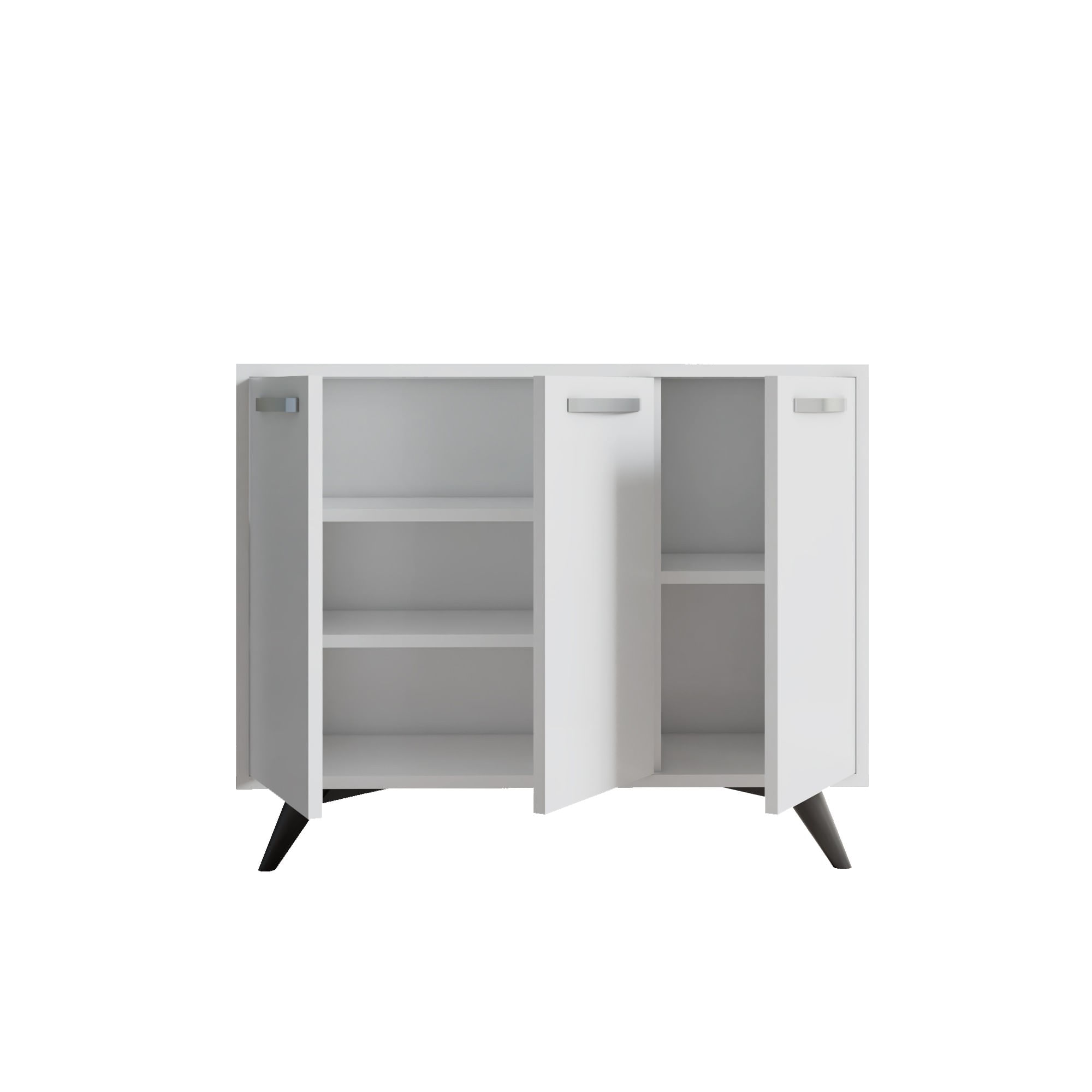 Comoda, Hanah Home, pal melaminat, alb, 100x35x82 cm — imaginea 3