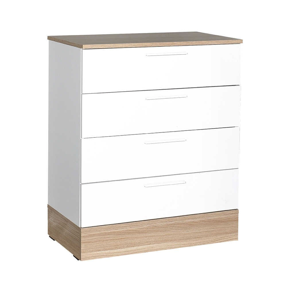 Comoda, Hanah Home, pal melaminat, stejar alb, 72x40x88 cm — imaginea 2