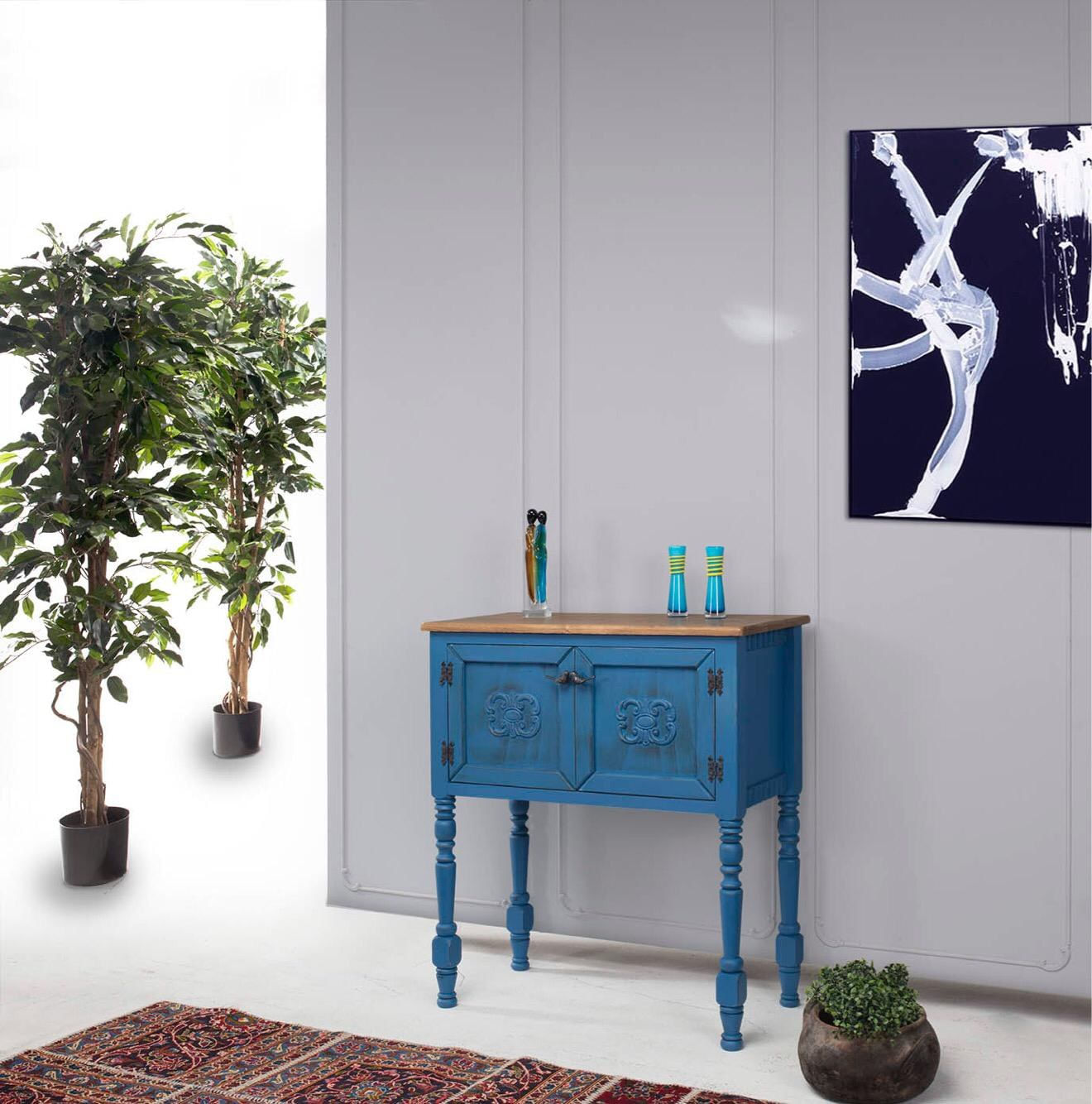 Comoda, Hanah Home, mdf, albastru, 82x40x92 cm — imaginea 5