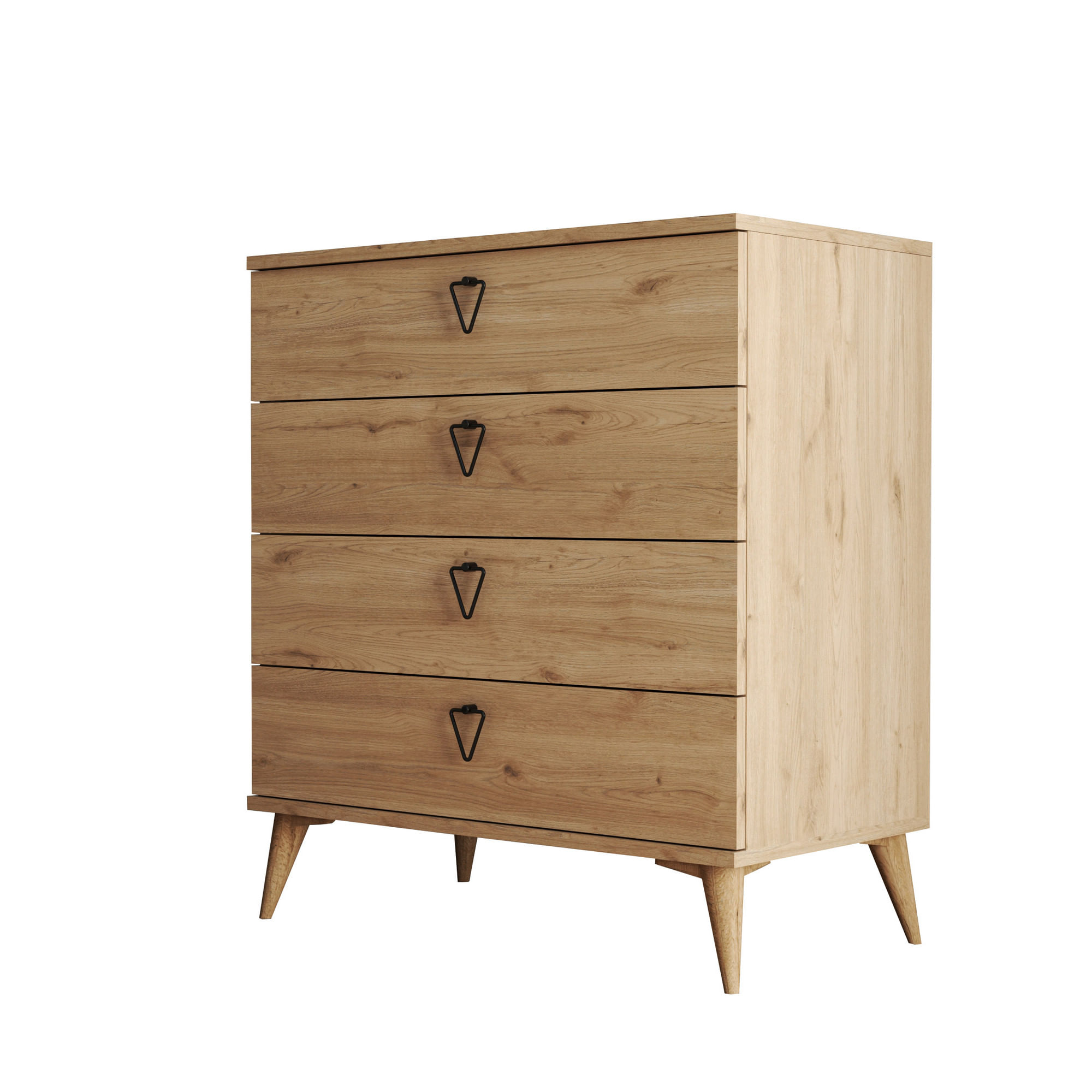 Comoda, Hanah Home, PAL melaminat, stejar, 80x45x90.8 cm