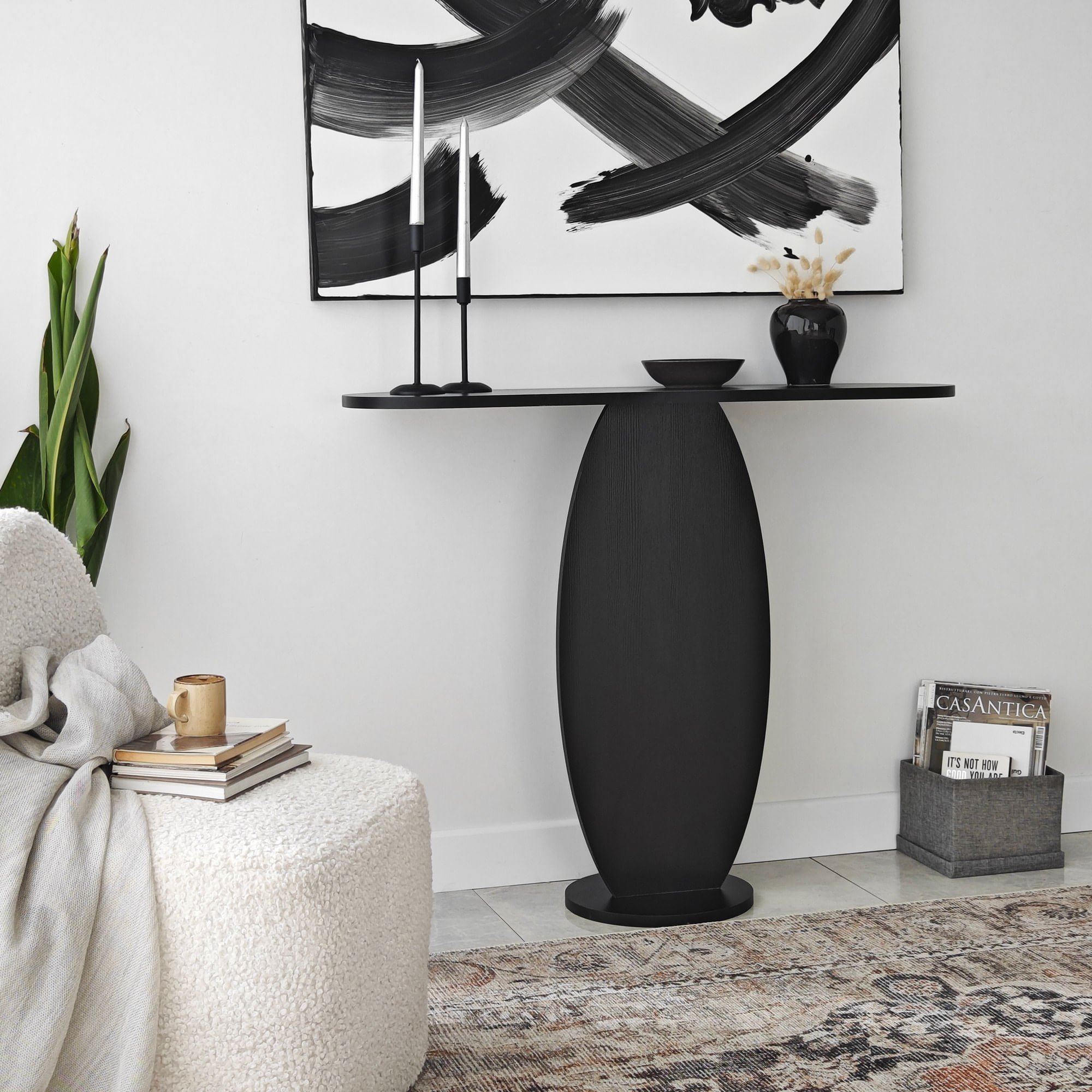 Comoda, Hanah Home, pal melaminat, antracit, 100x81x30 cm