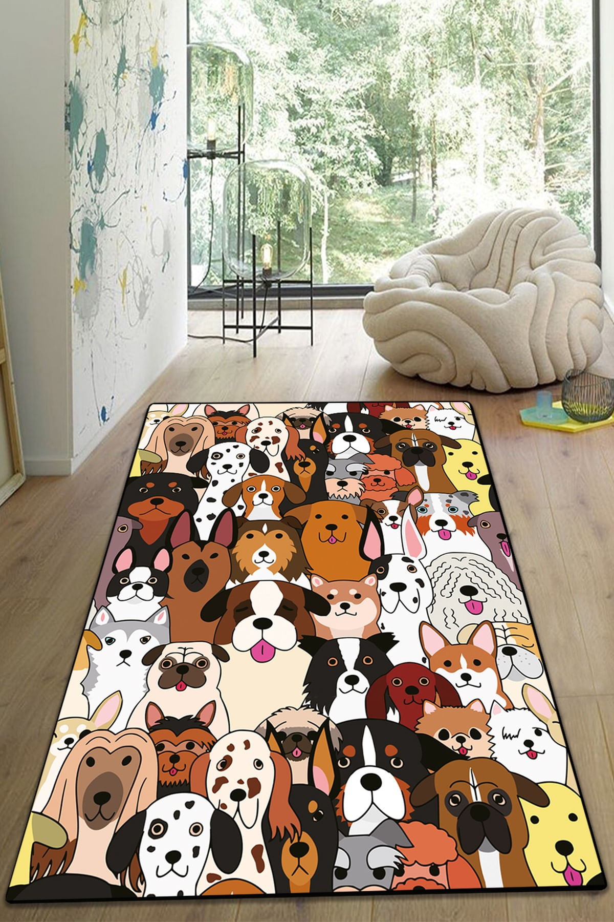Covor copii, Conceptum Hypnose, multicolor, 80x100 cm, 100% poliester, antiderapant