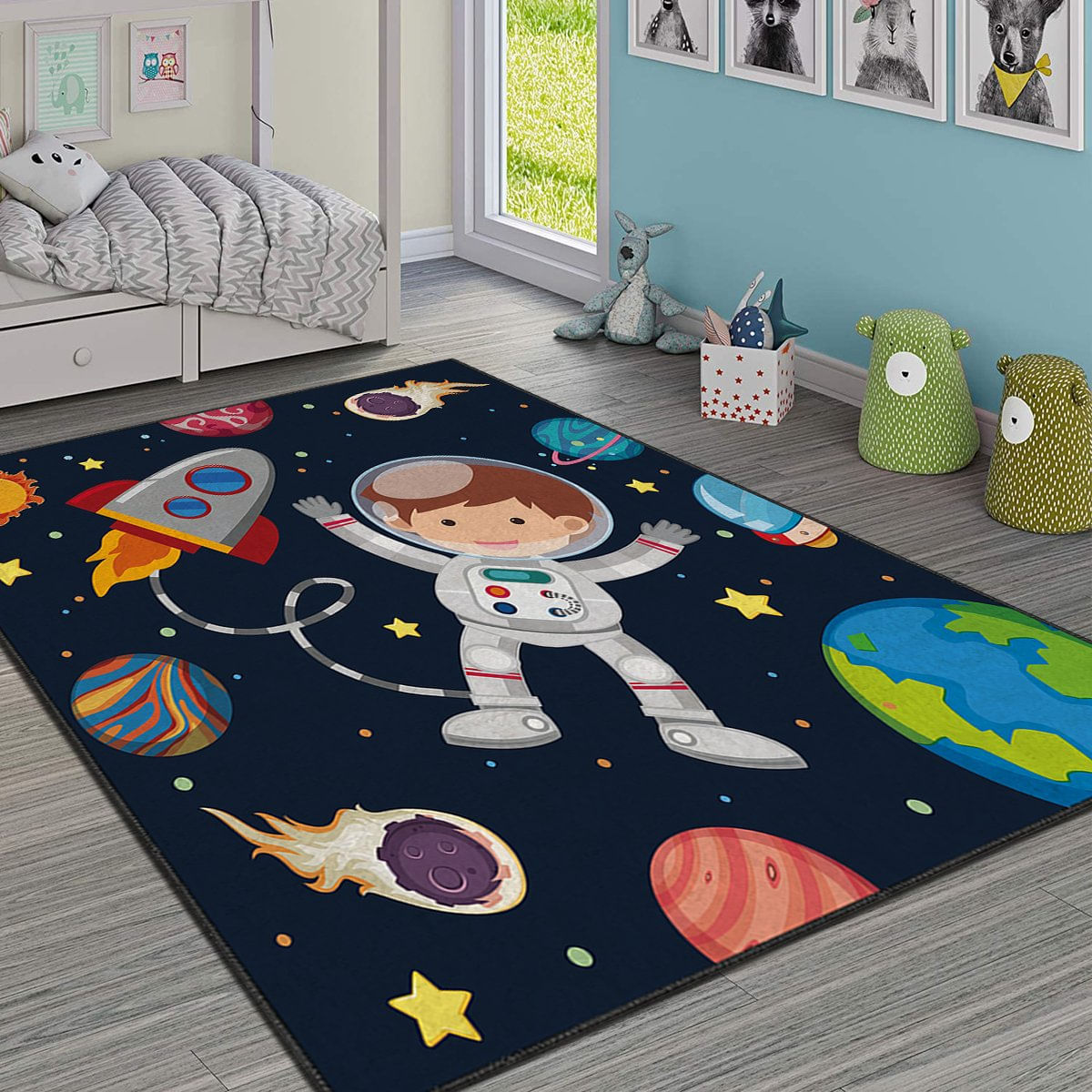 Covor copii, Conceptum Hypnose, multicolor, 120x180 cm, 100% poliester, antiderapant, 504NGR1435