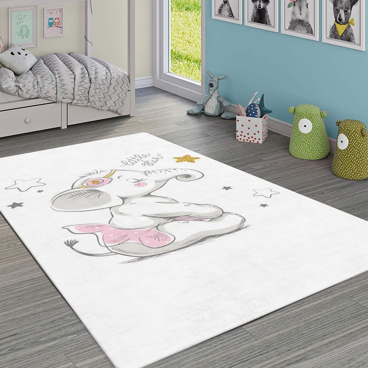 Covor copii, Conceptum Hypnose, multicolor, 120x180 cm, 100% poliester, antiderapant, 487KRL1386