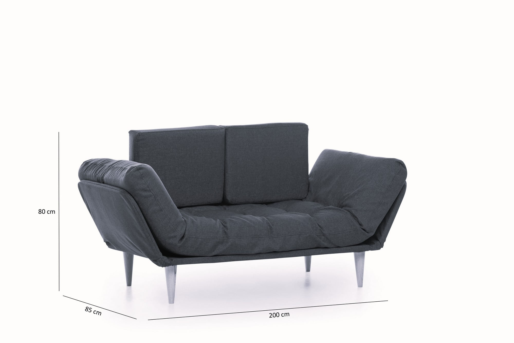 Canapea extensibila, Atelier Del Sofa, cadru metalic, stofa in, rosu inchis, 200x70 cm — imaginea 3