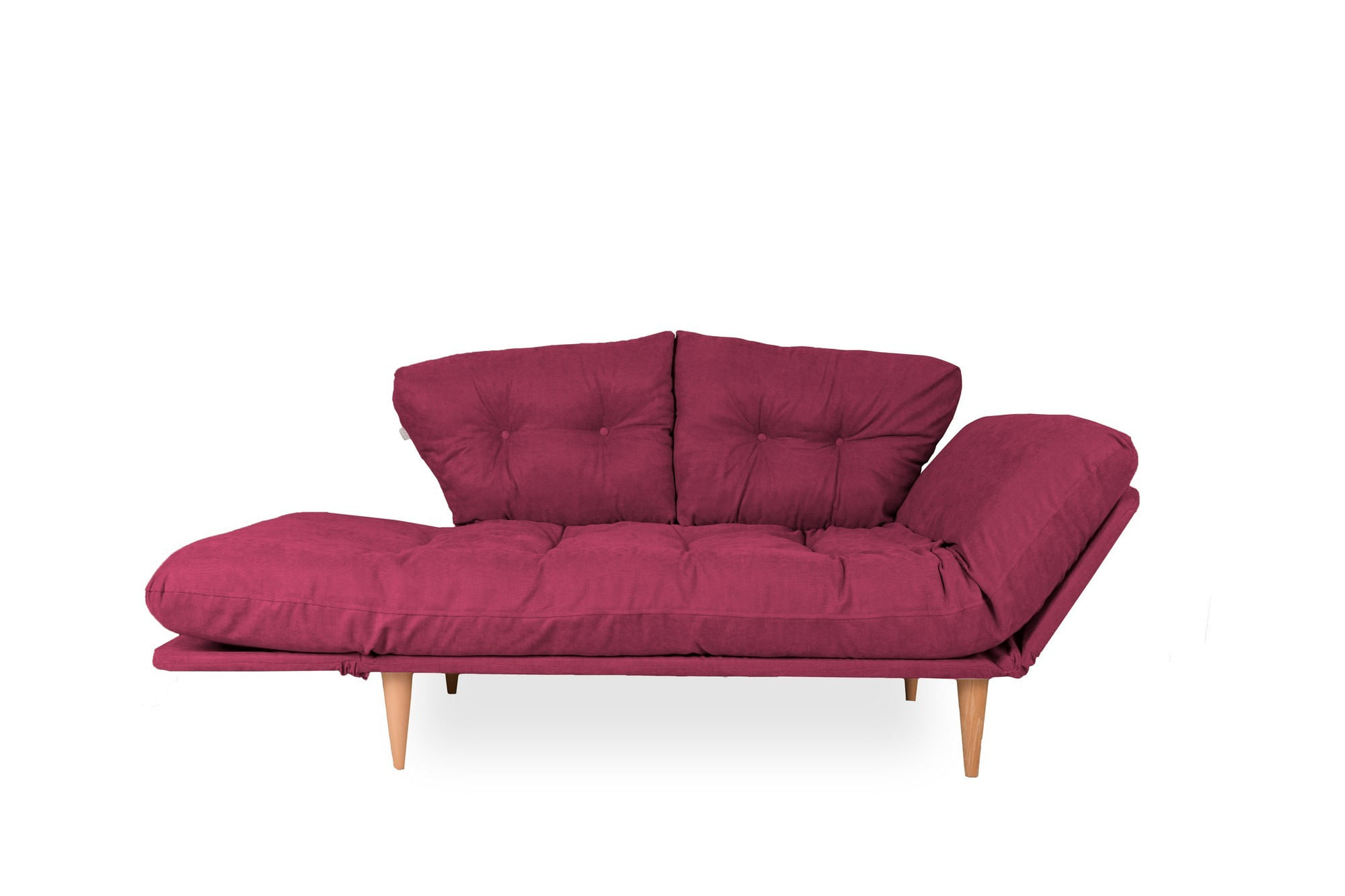 Canapea extensibila, Atelier Del Sofa, cadru metalic, stofa in, rosu inchis, 200x70 cm — imaginea 6