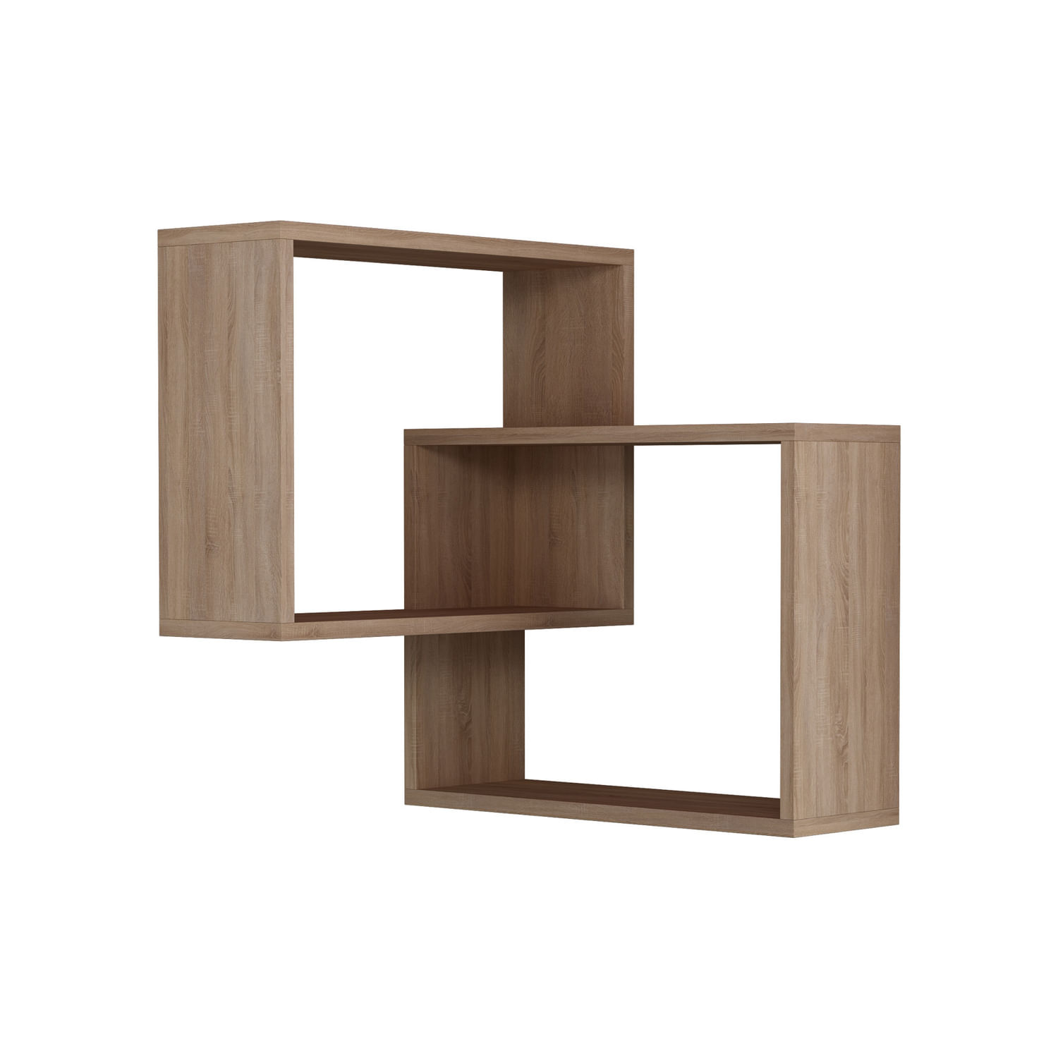 Raft de perete, Hanah Home, pal melaminat, stejar sonoma, 68x68x60 cm — imaginea 2