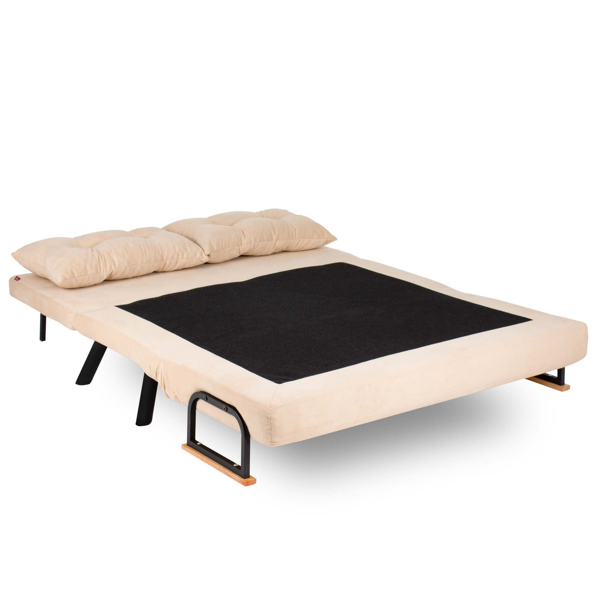 Canapea extensibila 2 locuri, Hanah Home, metal, crem, 175x133 cm — imaginea 5