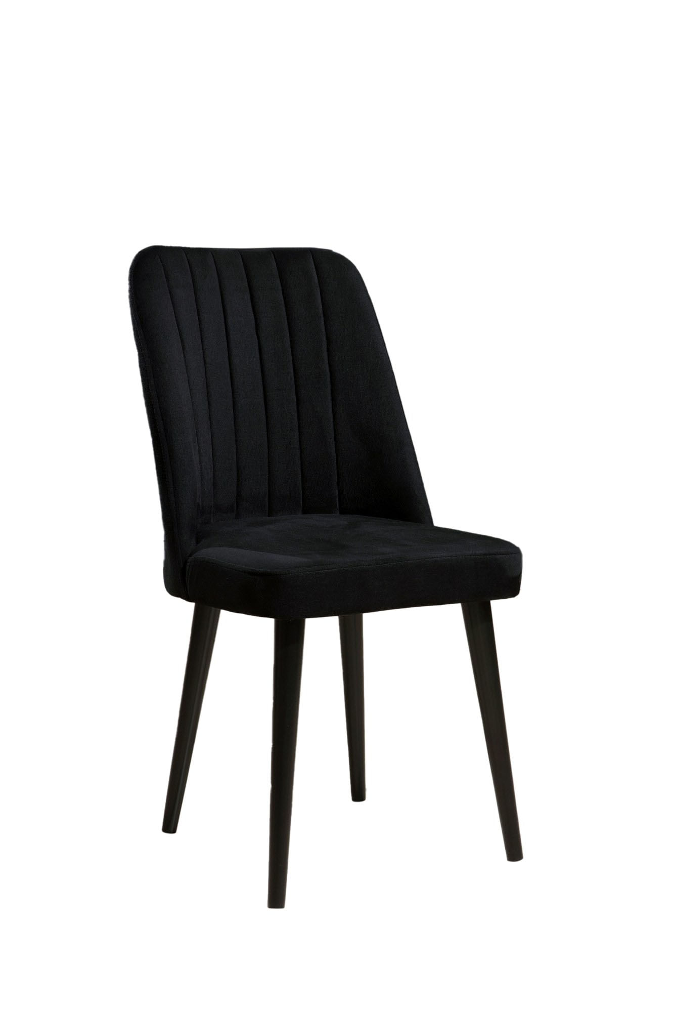 Set scaune, Hanah Home, mdf, negru, 46x45x92 cm, picioare metalice, 107BCK1125 — imaginea 2