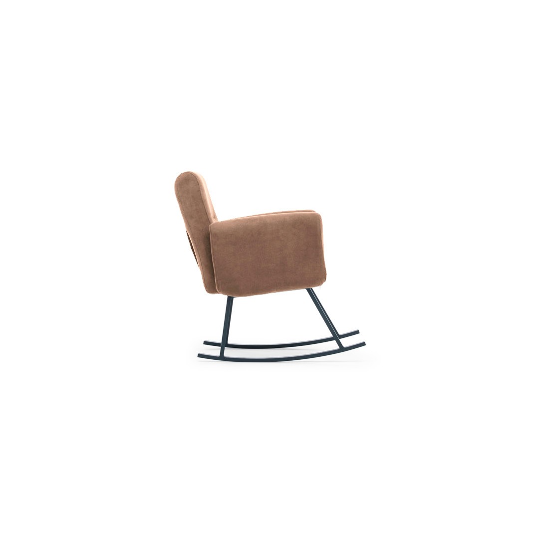 Fotoliu balansoar, Atelier Del Sofa, metal, maro deschis, 50x50x99 cm — imaginea 4