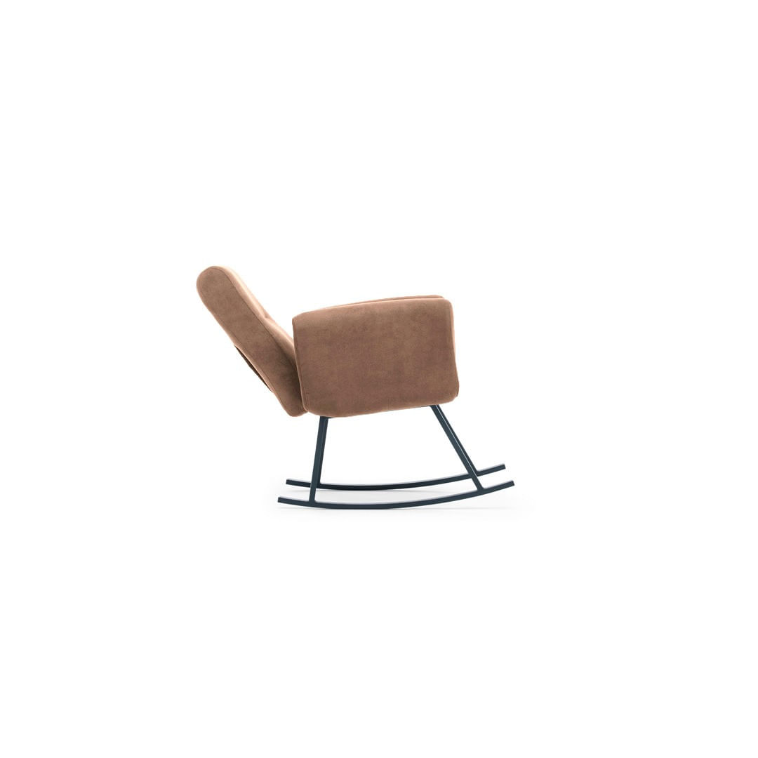 Fotoliu balansoar, Atelier Del Sofa, metal, maro deschis, 50x50x99 cm — imaginea 5