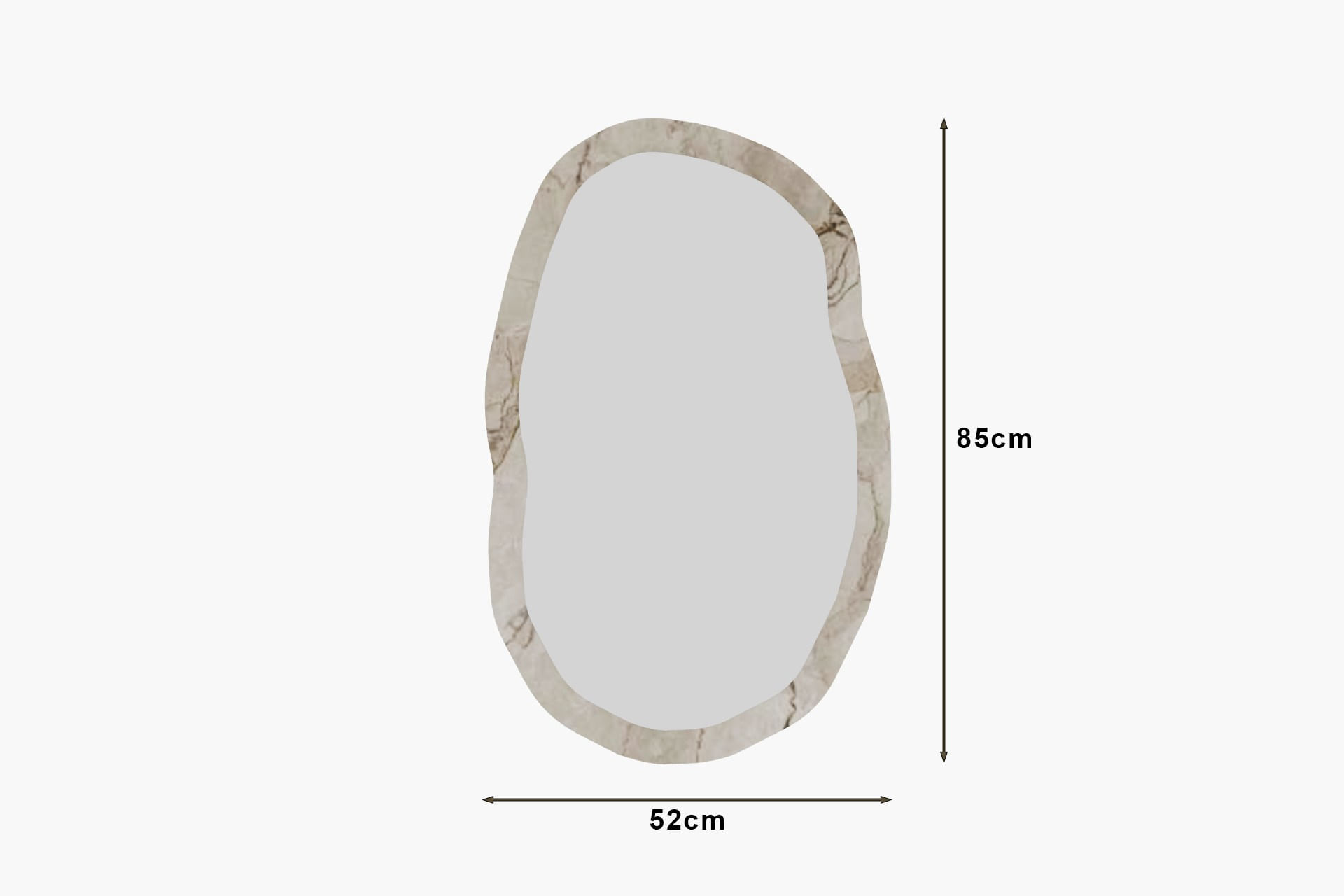 Oglinda, Hanah Home, mdf, efes marmura, 52x86x2.2 cm