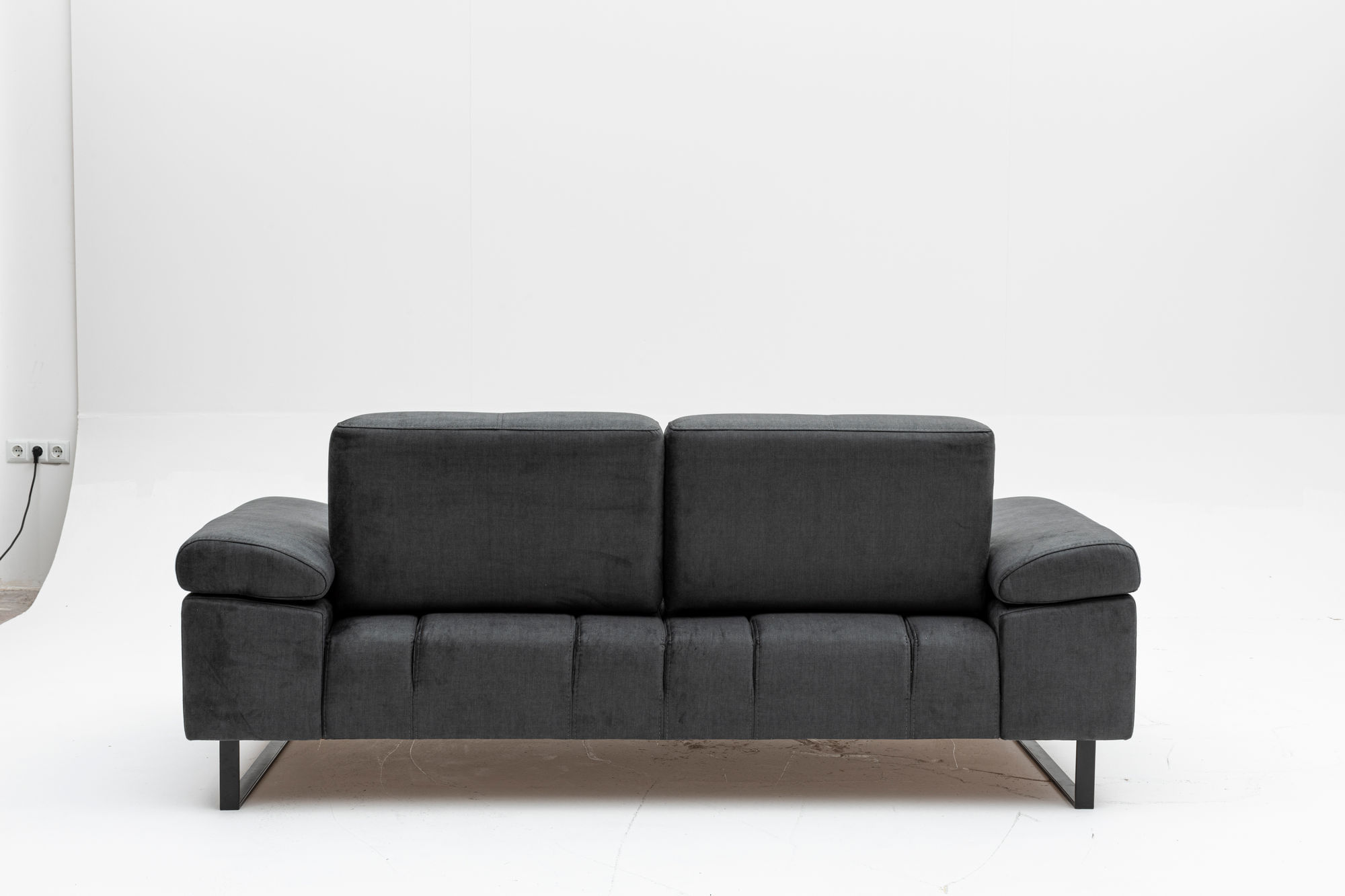 Canapea extensibila, Hanah Home, lemn fag si PAL, antracit, 199x99x83 cm — imaginea 4