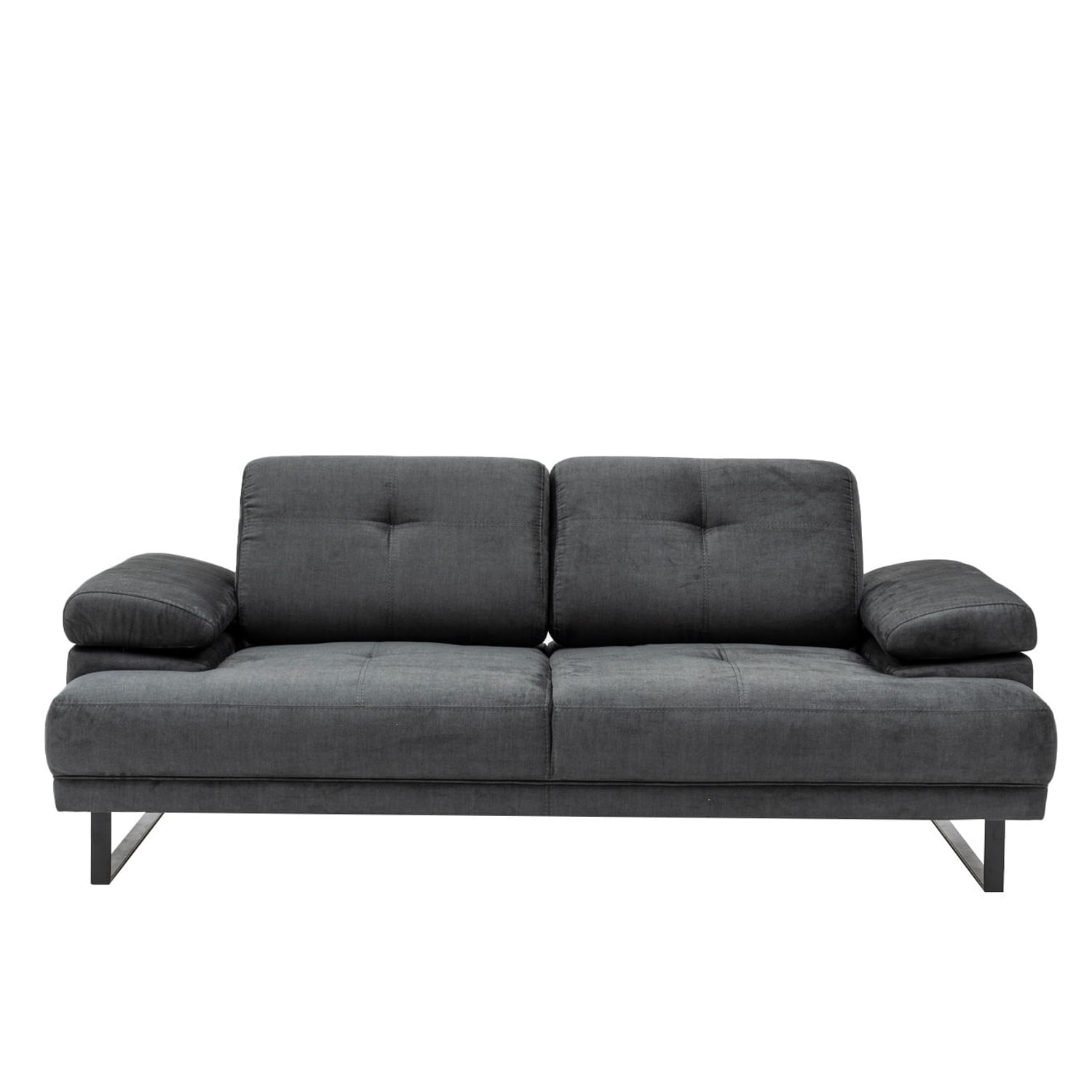Canapea extensibila, Hanah Home, lemn fag si PAL, antracit, 199x99x83 cm — imaginea 12