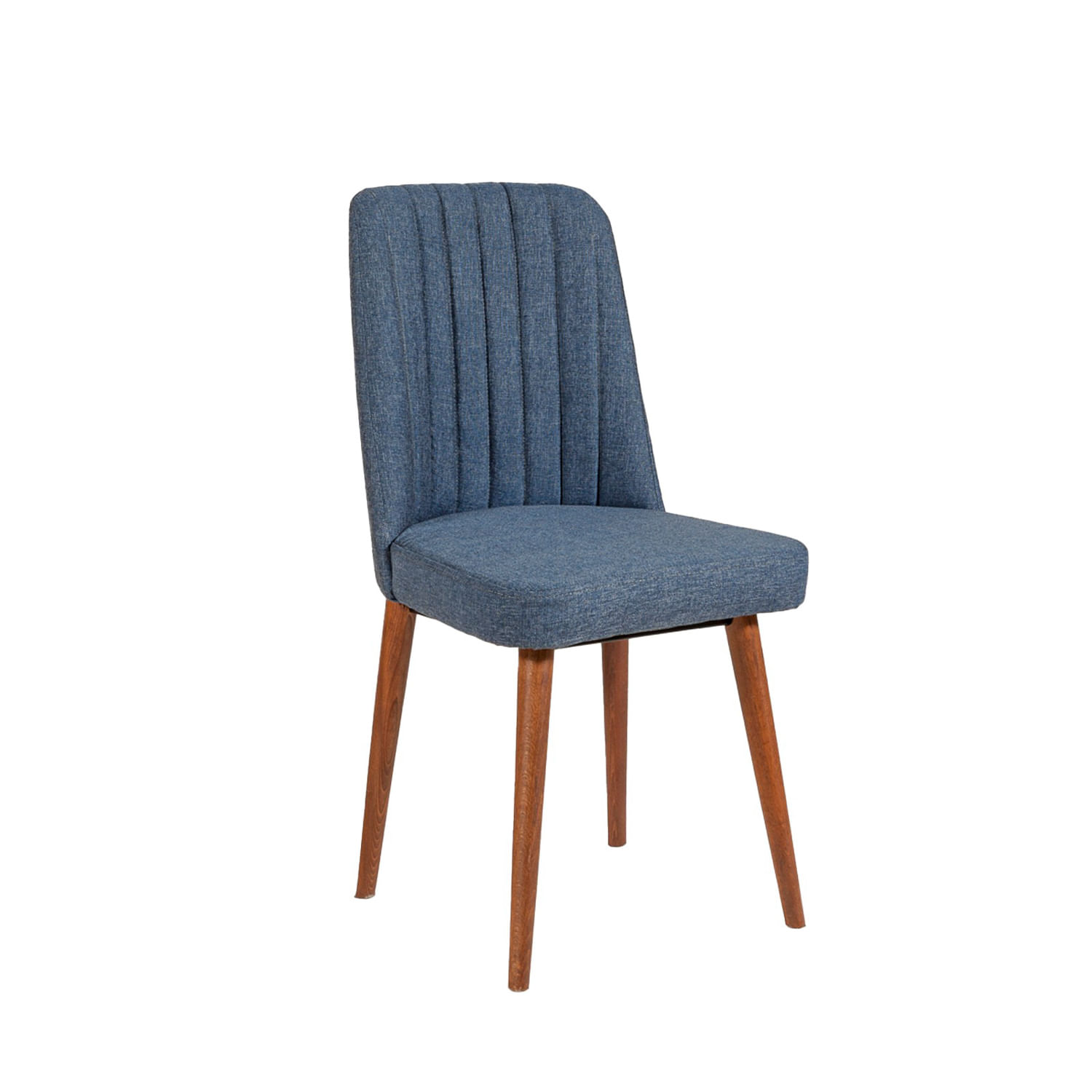 Scaun, Hanah Home, melaminat, in, nuc, albastru inchis, 47x46x89 cm — imaginea 3
