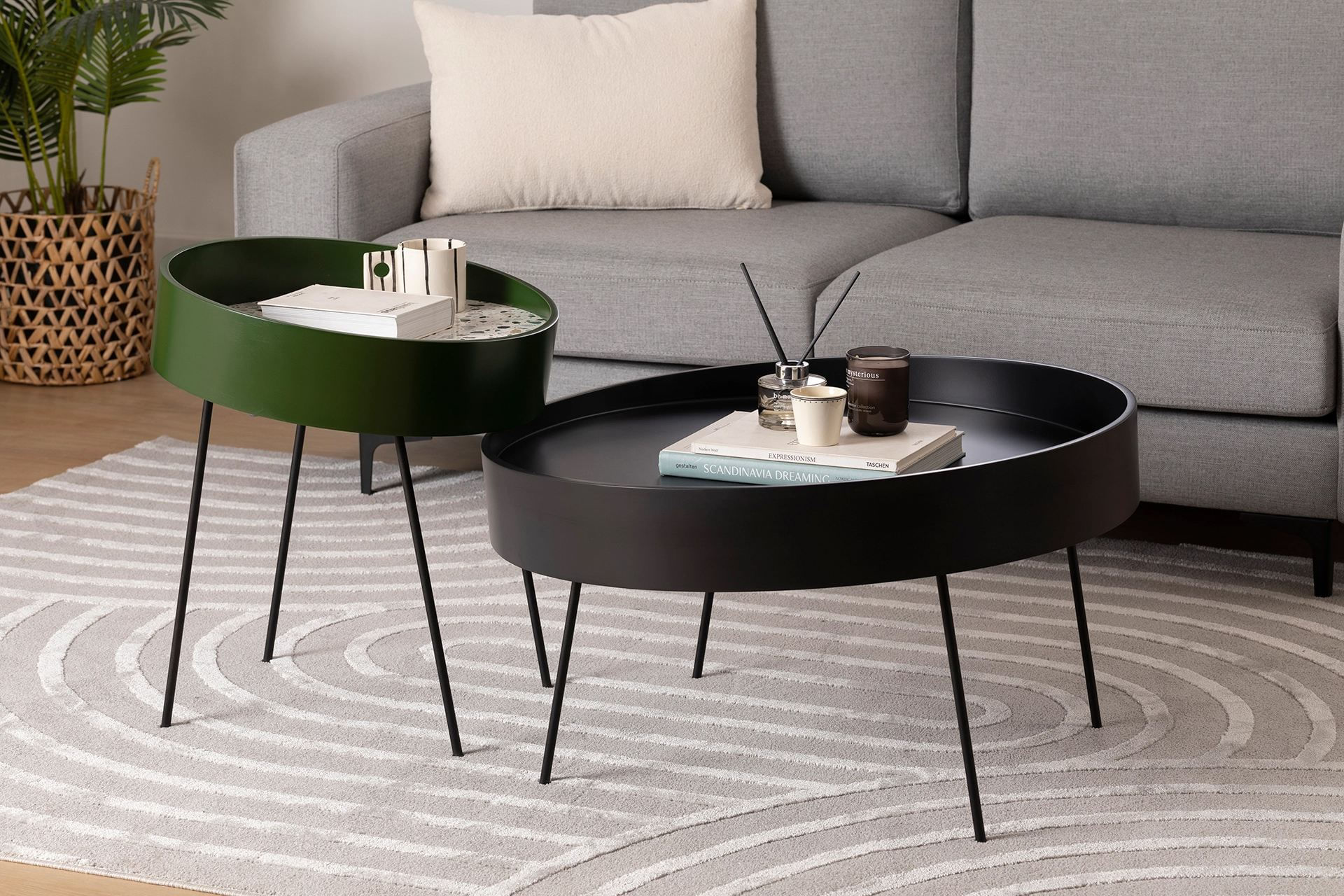 Masuta de cafea, Hanah Home, mdf, antracit, 80x80x47 cm — imaginea 6