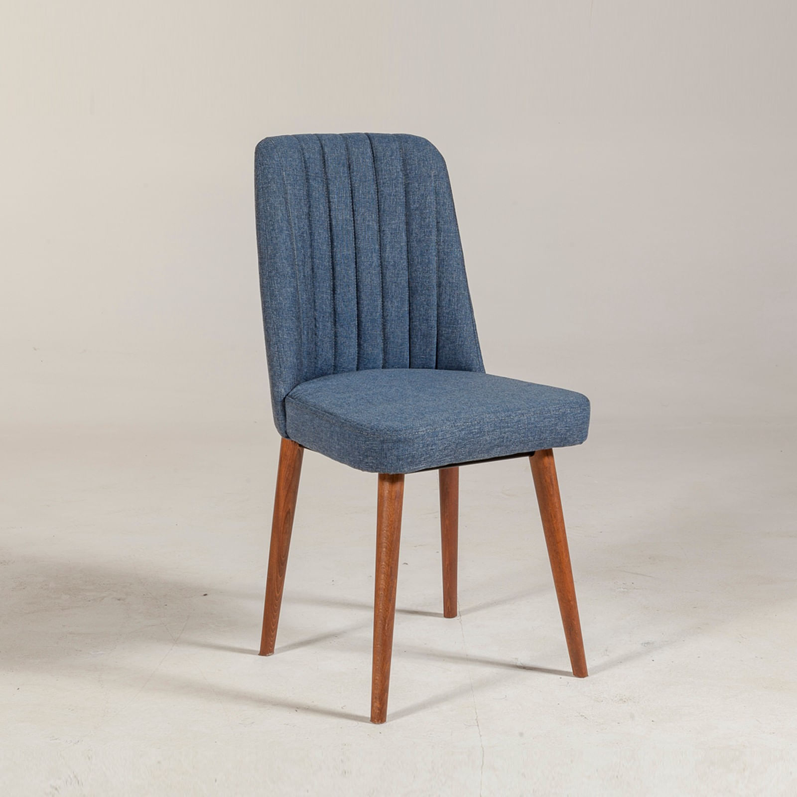 Scaun, Hanah Home, melaminat, in, nuc, albastru inchis, 47x46x89 cm — imaginea 6