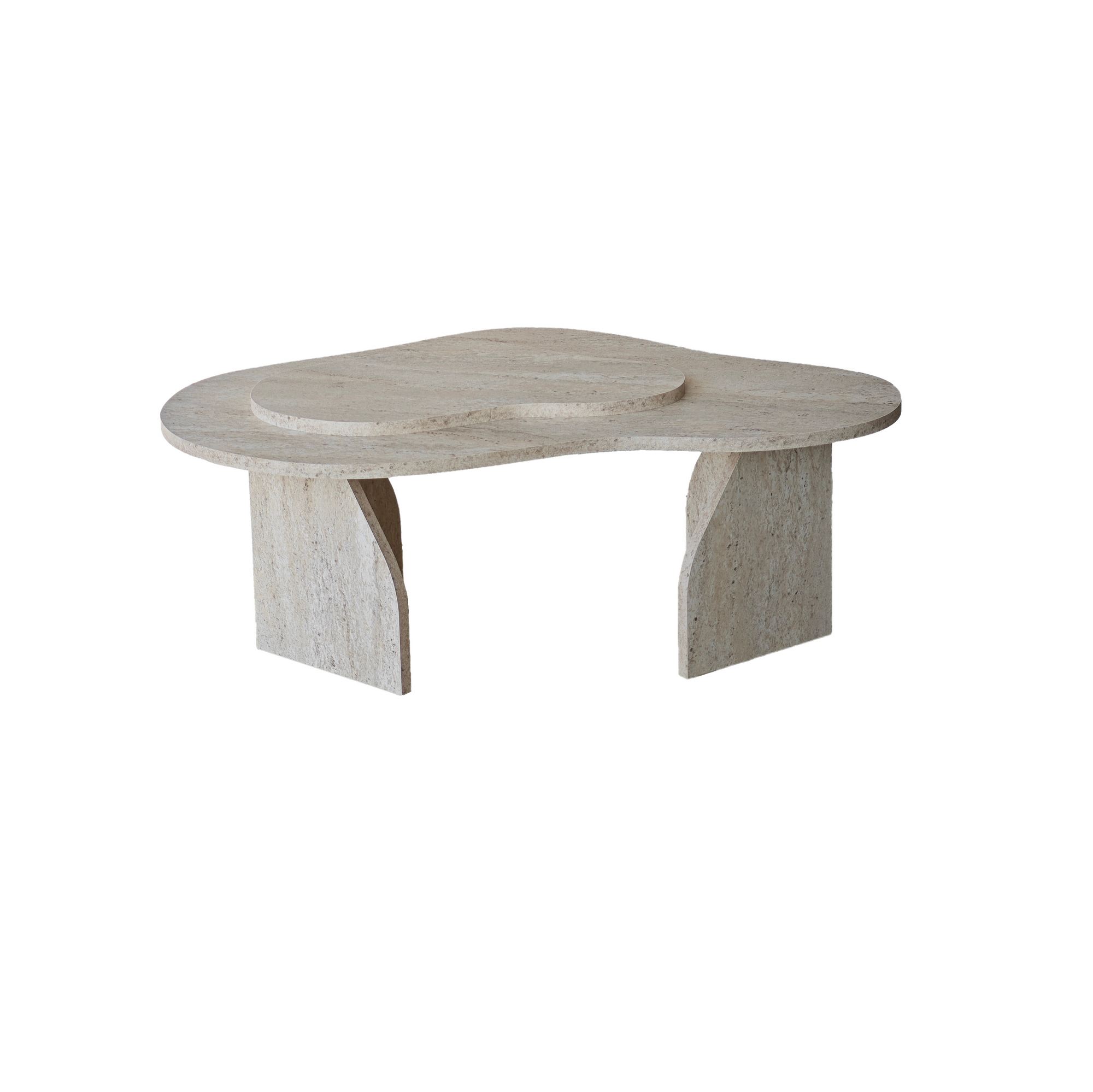 Masuta de cafea, Hanah Home, pal melaminat, travertin, 105x65x35 cm, 552NOS2563 — imaginea 3