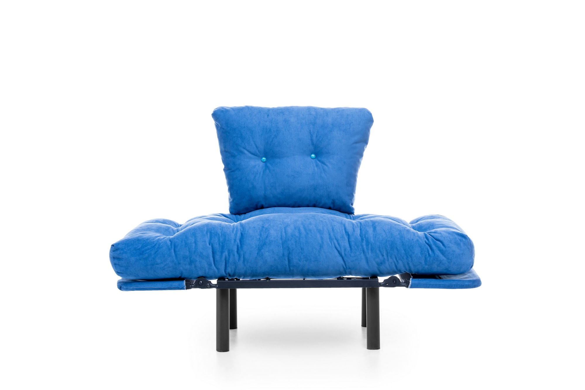 Fotoliu, Hanah Home, metal, poliester, albastru, 95x85x70 cm — imaginea 3