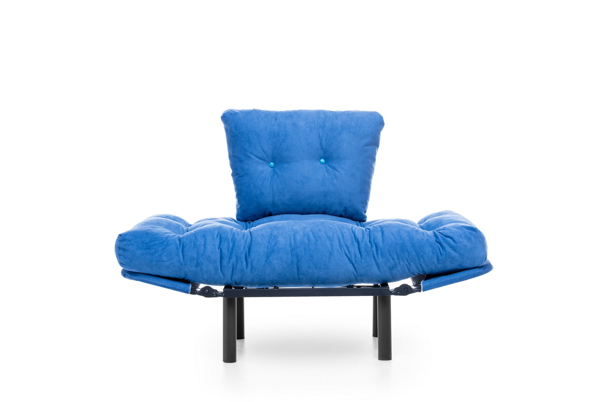 Fotoliu, Hanah Home, metal, poliester, albastru, 95x85x70 cm — imaginea 6