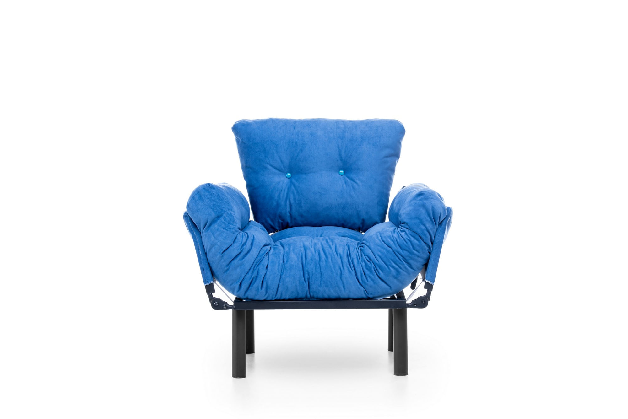 Fotoliu, Hanah Home, metal, poliester, albastru, 95x85x70 cm — imaginea 7