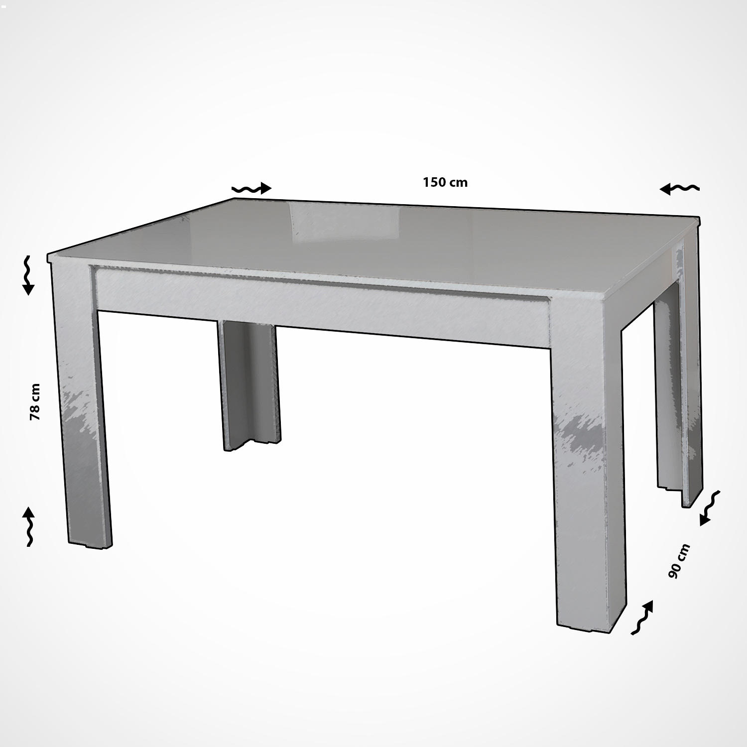 Masa extensibila, Hanah Home, pal melaminat, stejar inchis, 78x150x90 cm