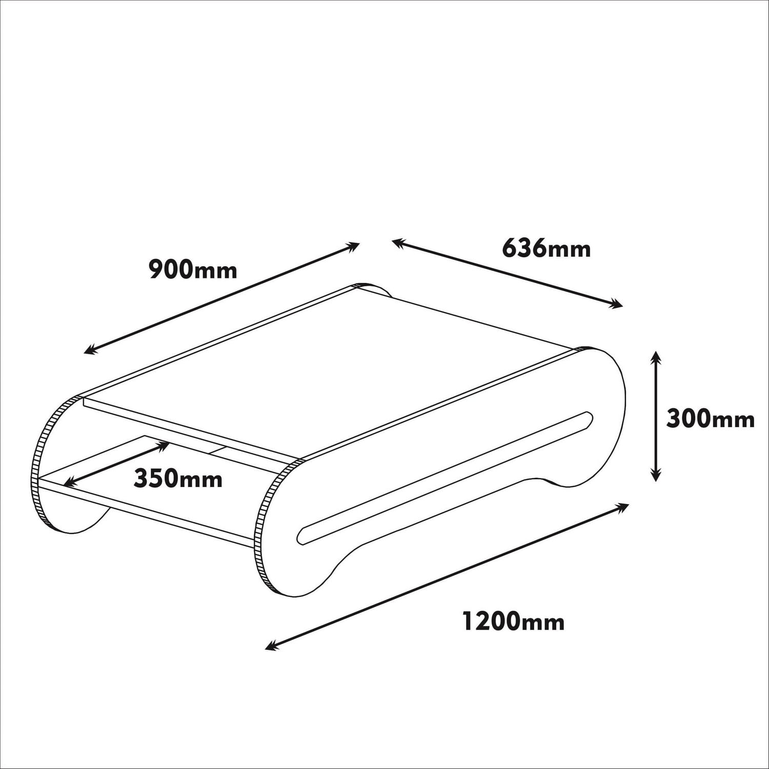 Masuta de cafea, Hanah Home, pal melaminat, nuc si crem, 120x63.6x30 cm — imaginea 3