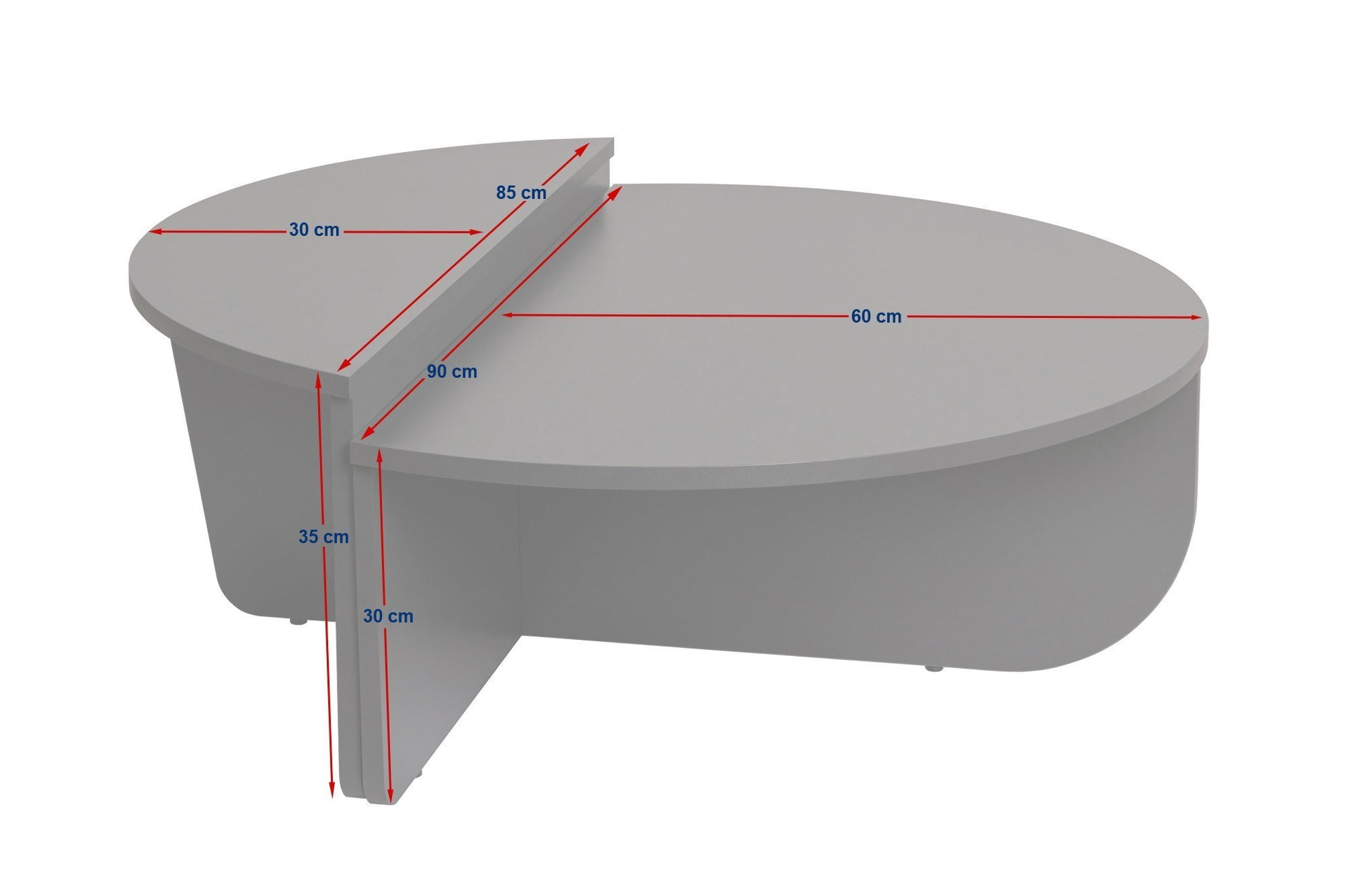 Masuta de cafea, Hanah Home, pal melaminat, pin atlantic, 90x60x30 cm — imaginea 2