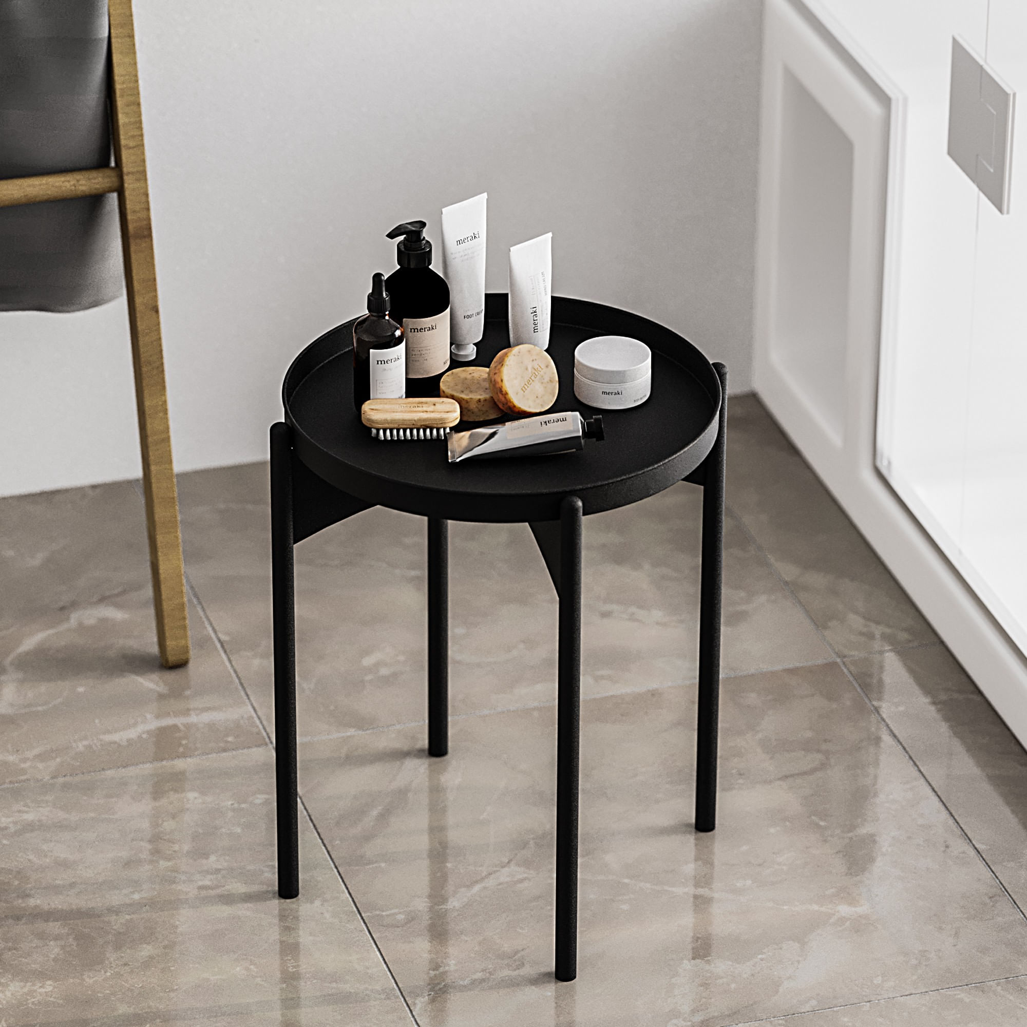 Masuta de cafea, Hanah Home, metal, negru, 44x44x57 cm — imaginea 5