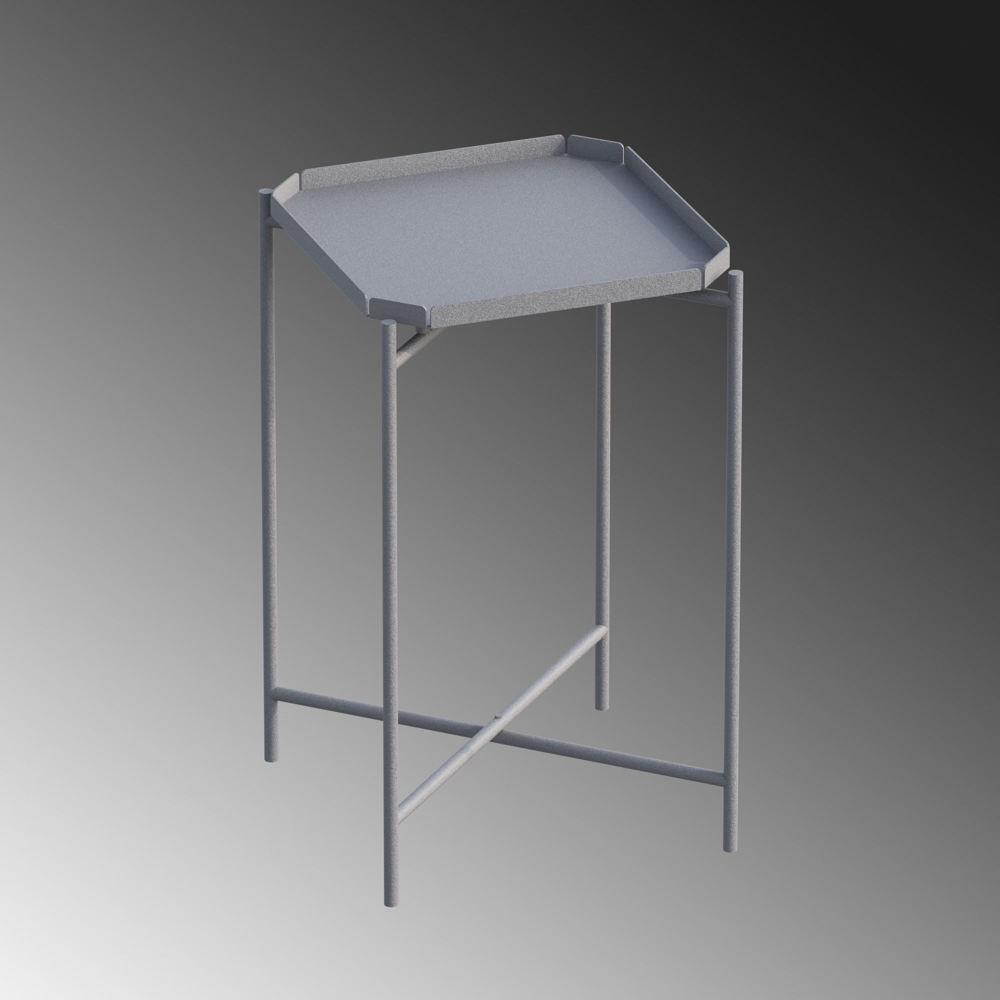 Masuta de cafea, Hanah Home, metal, gri, 46x46x56 cm, 491CRT1147 — imaginea 4