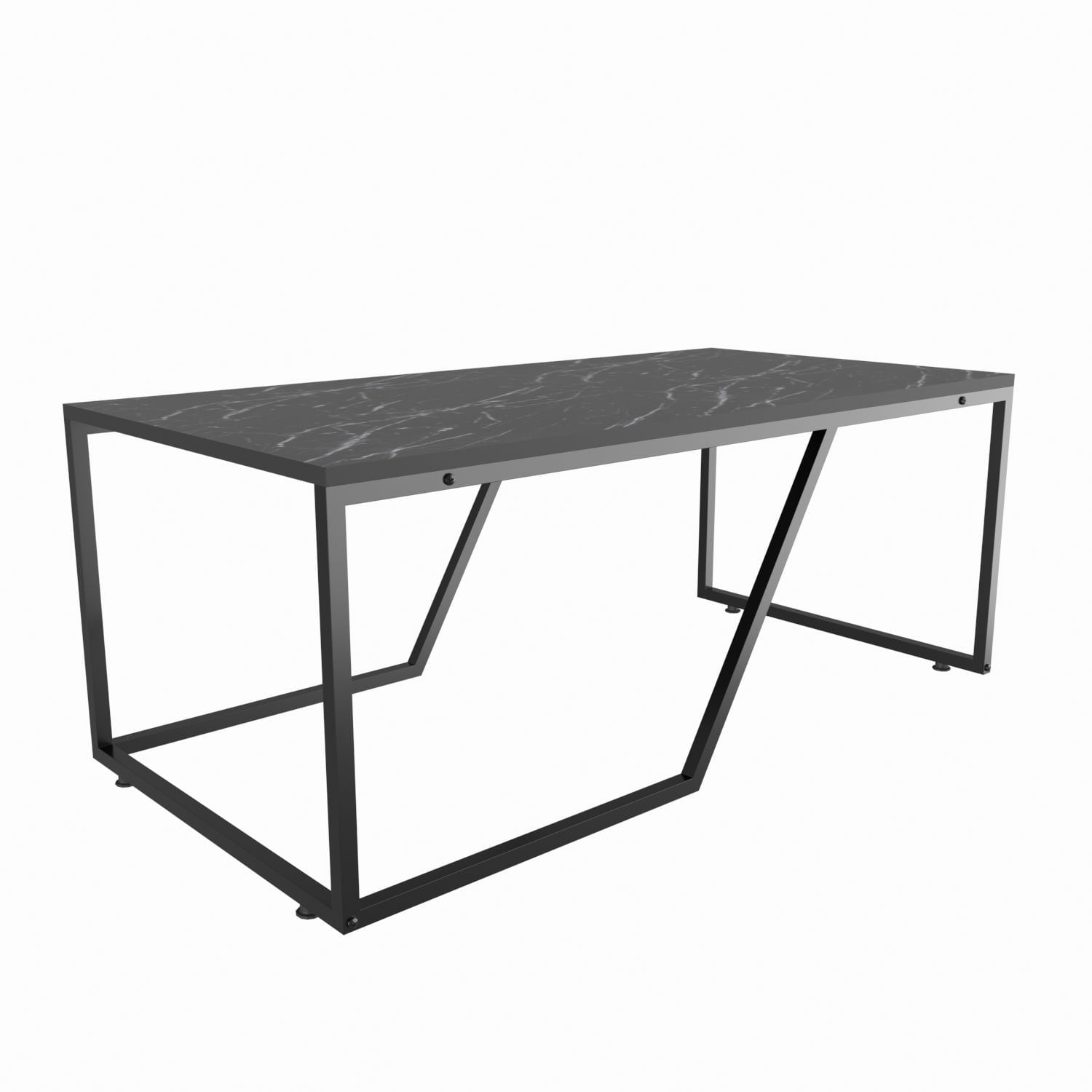 Masuta de cafea, Hanah Home, pal melaminat, negru, 120x60x48 cm — imaginea 6