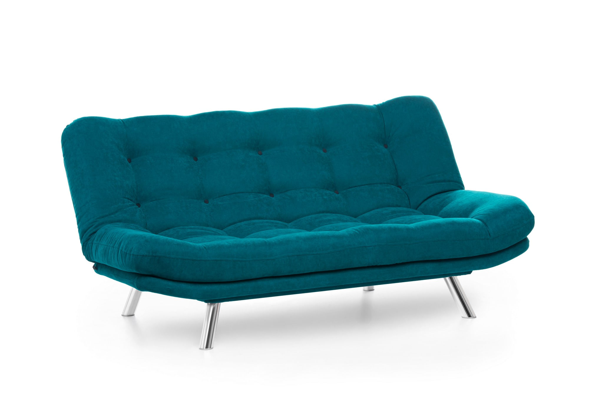 Canapea extensibila, Hanah Home, metal, verde petrol, 200x95x105 cm — imaginea 5