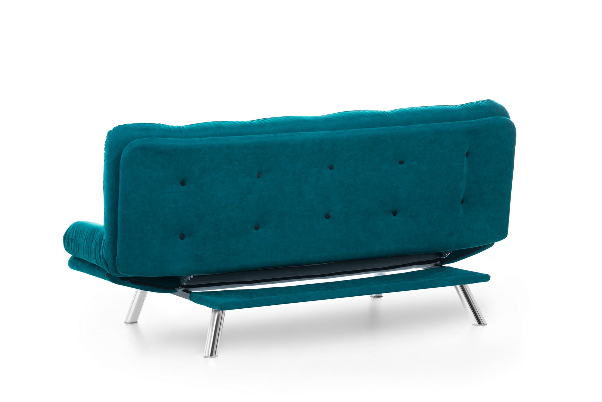 Canapea extensibila, Hanah Home, metal, verde petrol, 200x95x105 cm — imaginea 10