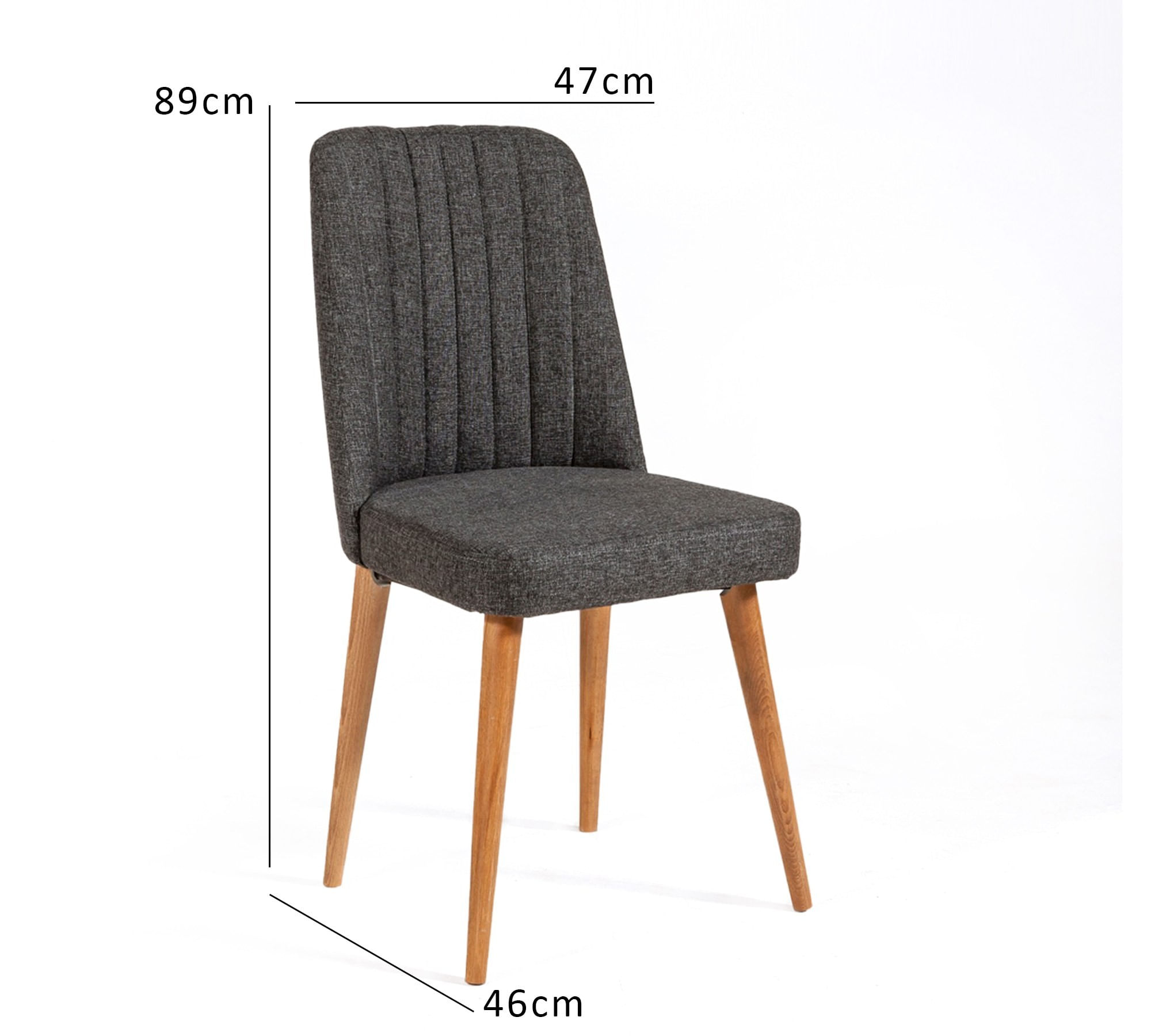 Scaun, Hanah Home, pal melaminat, pin atlantic si antracit, 47x46x89 cm — imaginea 6