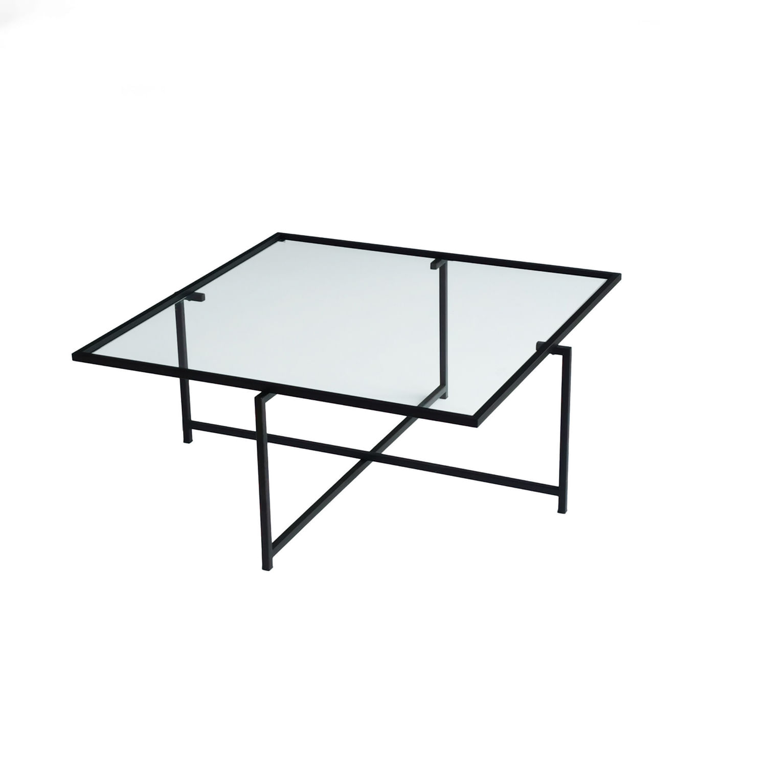 Masuta de cafea, Hanah Home, sticla securizata, negru, 85x85x35 cm — imaginea 8