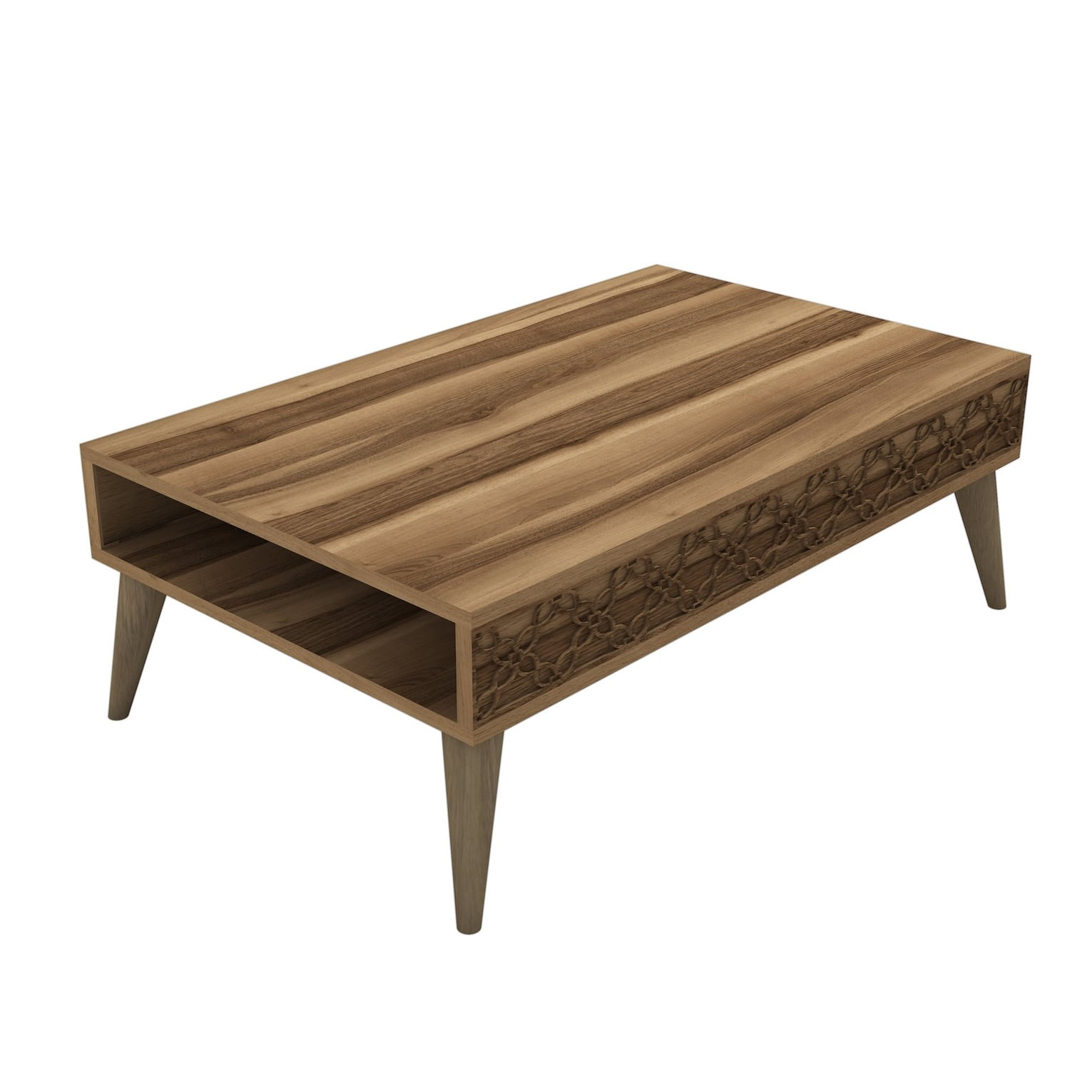 Masuta de cafea, Hanah Home, pal melaminat, nuc, 105x60x36.6 cm — imaginea 2