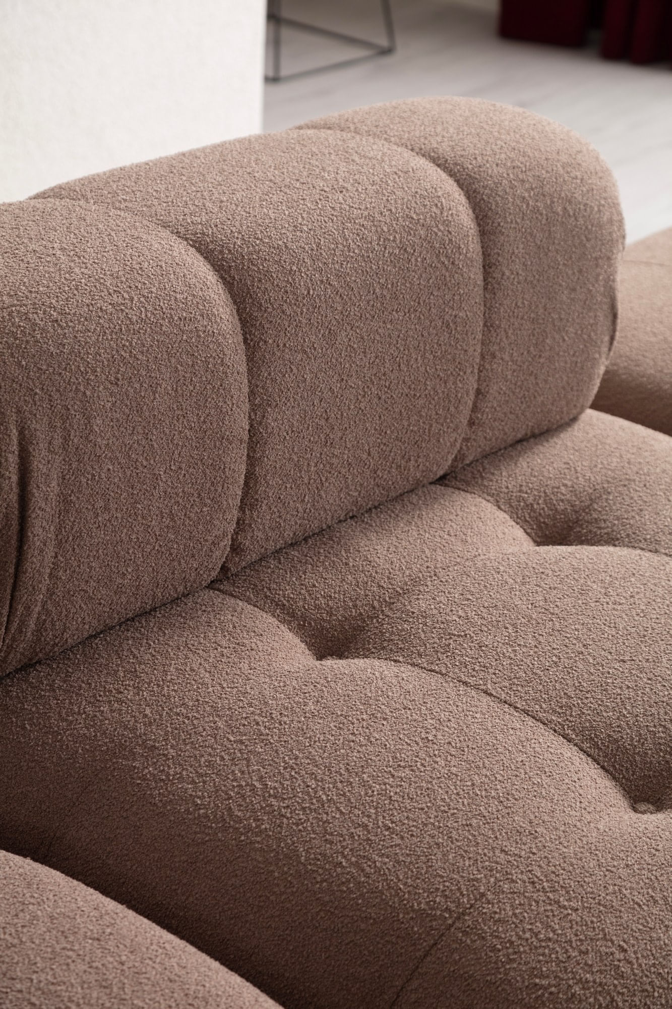 Canapea 3 locuri, Hanah Home, lemn fag si pal, cappuccino, 300x100x80 cm — imaginea 4
