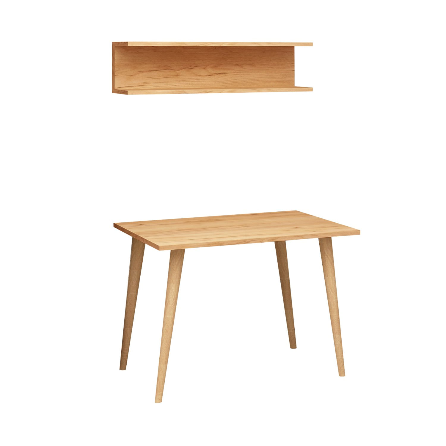 Birou de studiu, Hanah Home, pal melaminat, stejar, 80x60x74 cm