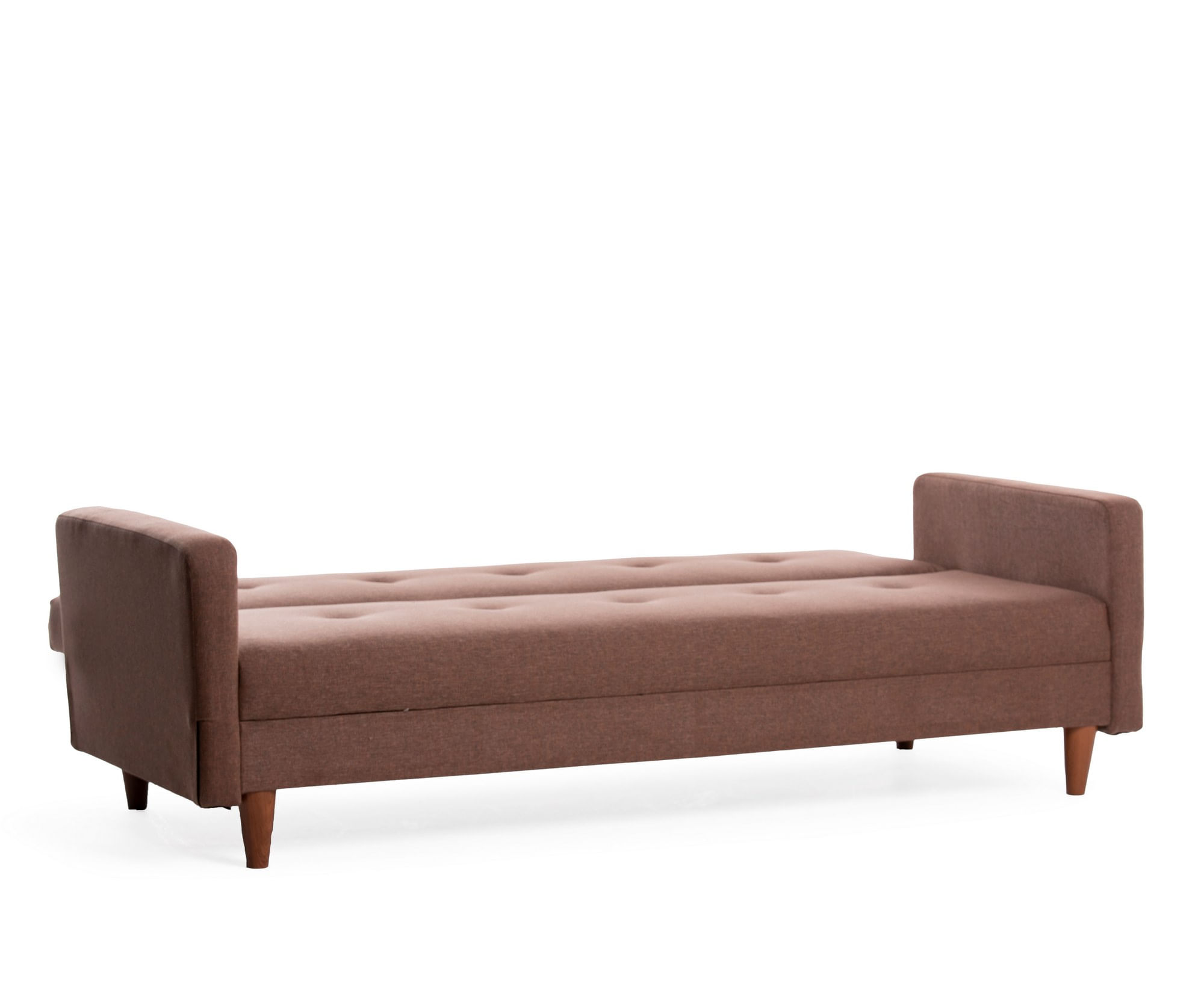 Canapea extensibila 3 locuri, Atelier Del Sofa, cadru metalic, stofa poliester, maro, 200x83x75 cm — imaginea 4