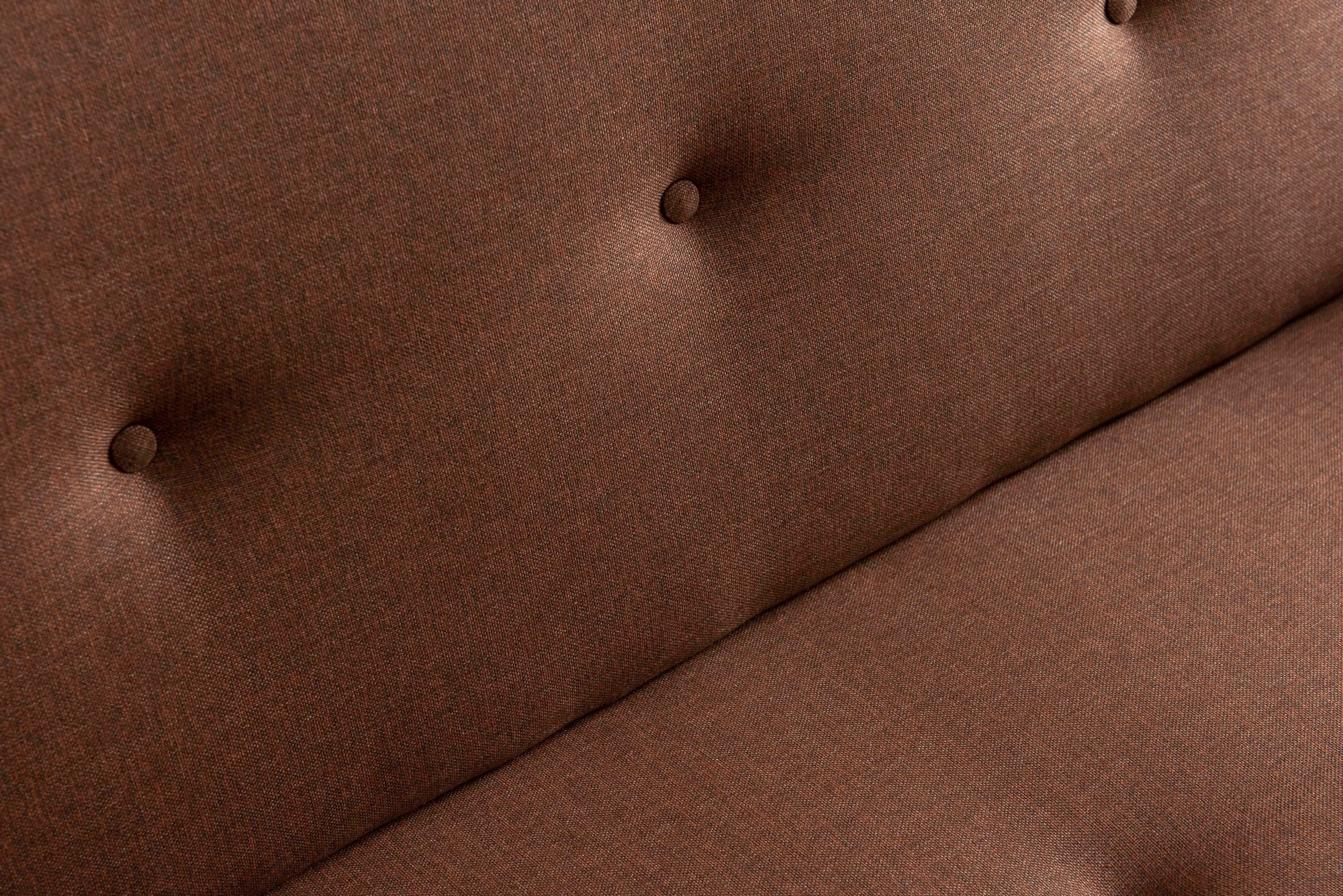 Canapea extensibila 3 locuri, Atelier Del Sofa, cadru metalic, stofa poliester, maro, 200x83x75 cm — imaginea 6