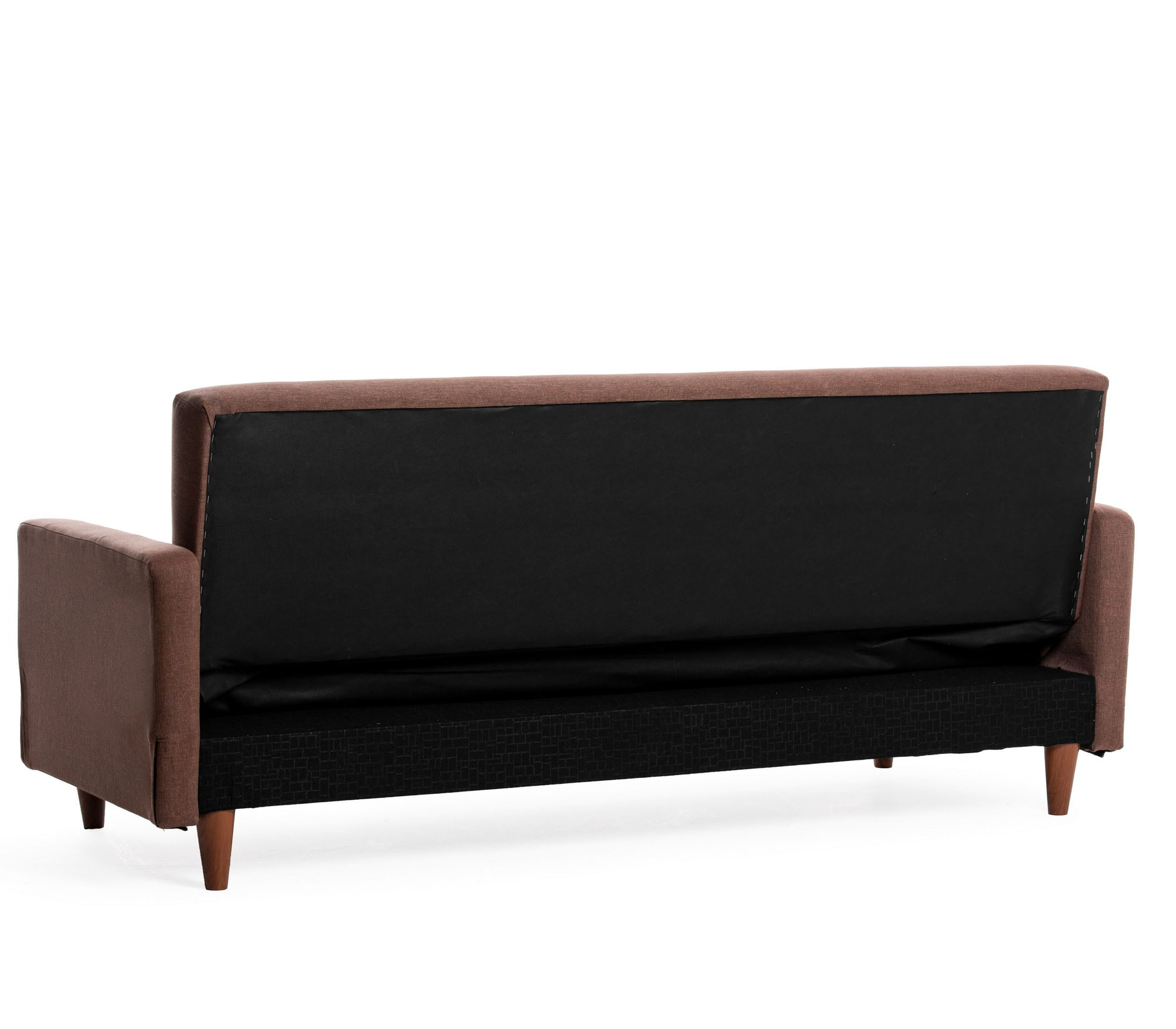 Canapea extensibila 3 locuri, Atelier Del Sofa, cadru metalic, stofa poliester, maro, 200x83x75 cm — imaginea 7