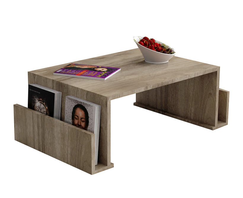 Masuta de cafea, Hanah Home, pal melaminat, nuc, 95x36.8x60 cm — imaginea 2