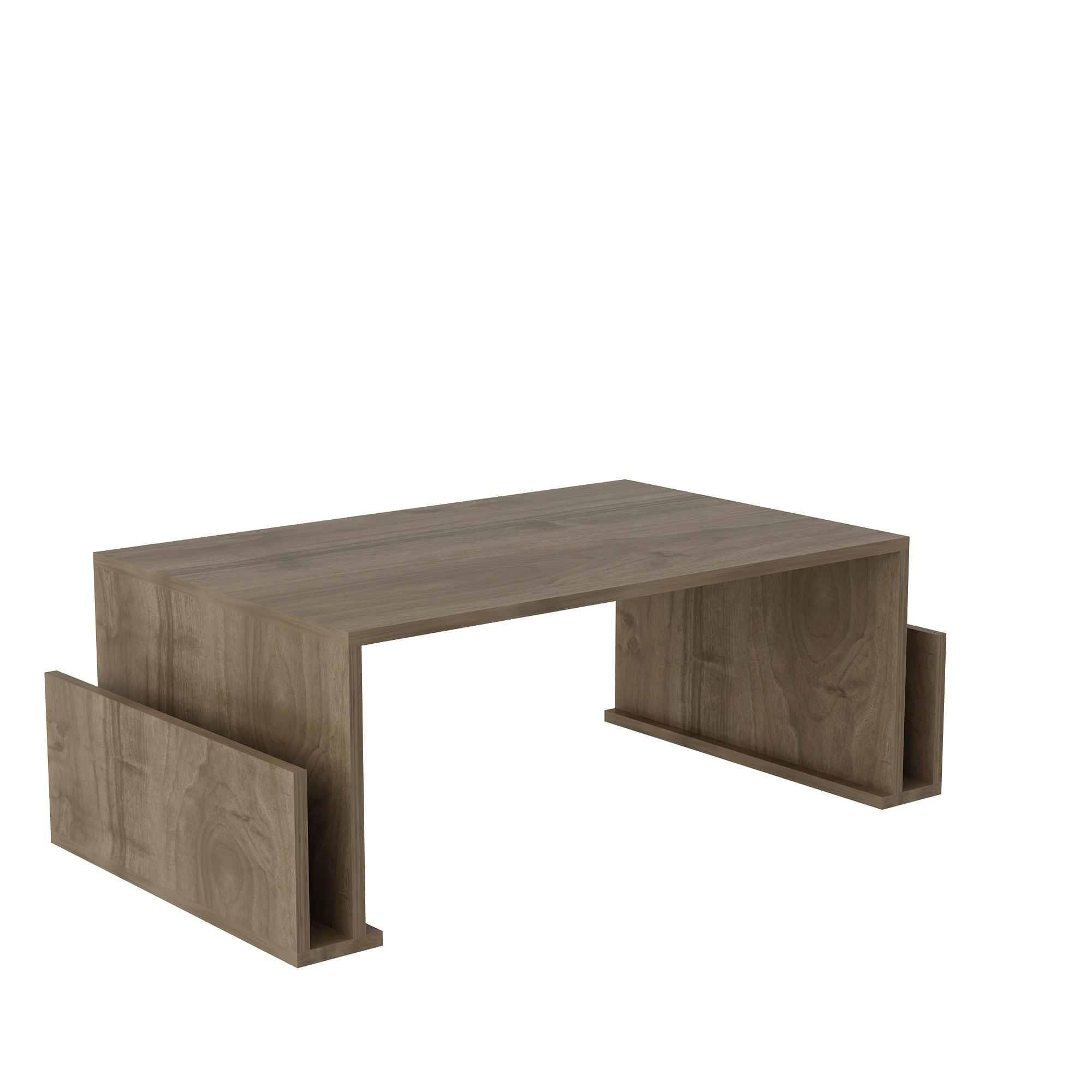 Masuta de cafea, Hanah Home, pal melaminat, nuc, 95x36.8x60 cm — imaginea 3