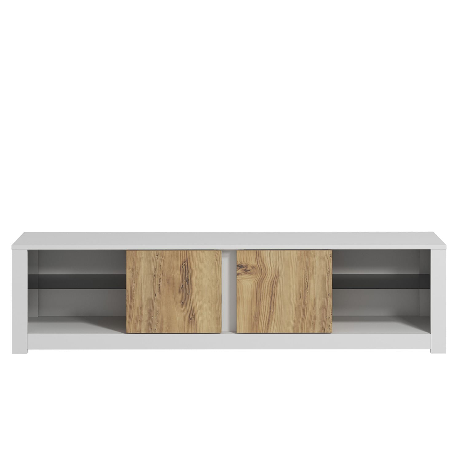 Comoda tv, Hanah Home, pal melaminat, alb si stejar, 180x45x35 cm — imaginea 5