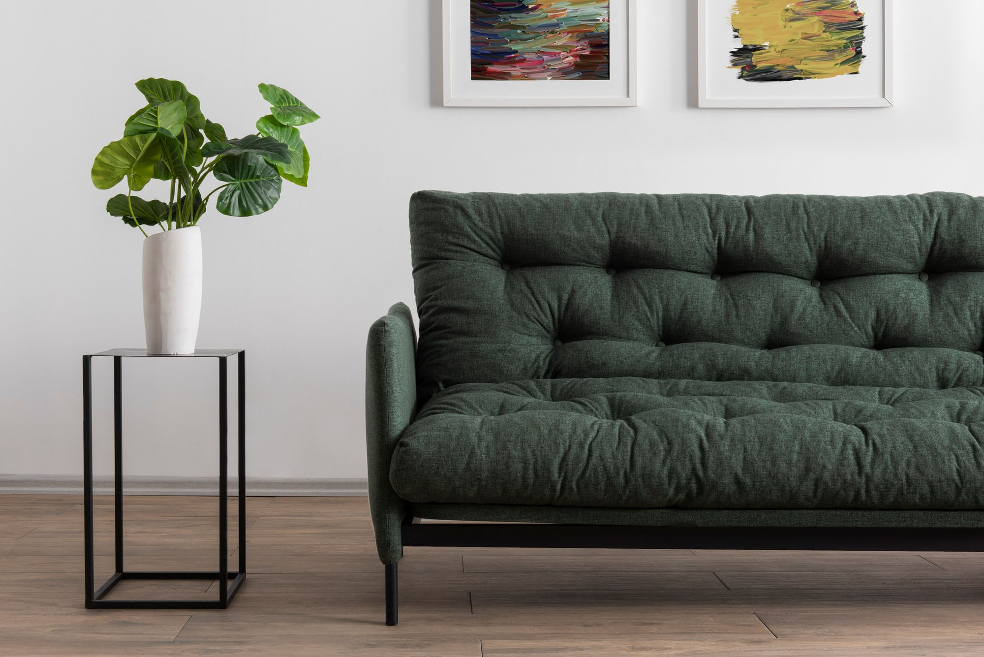 Canapea extensibila, Atelier Del Sofa, metal si in, verde, 200x82x92 cm — imaginea 6