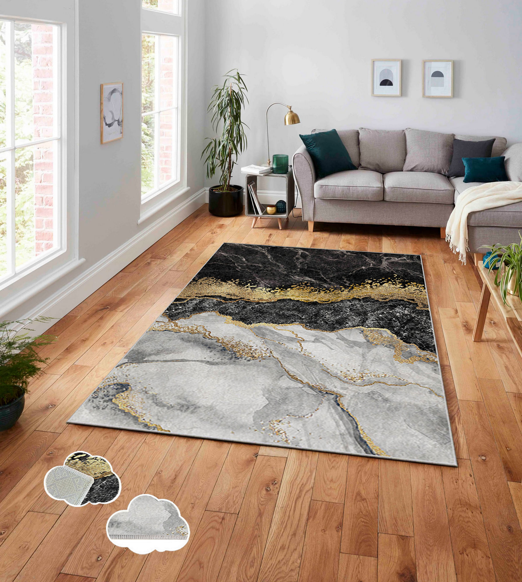 Covor, Conceptum Hypnose, multicolor, 80x140 cm, 100% poliester, antiderapant, 288NGR2419