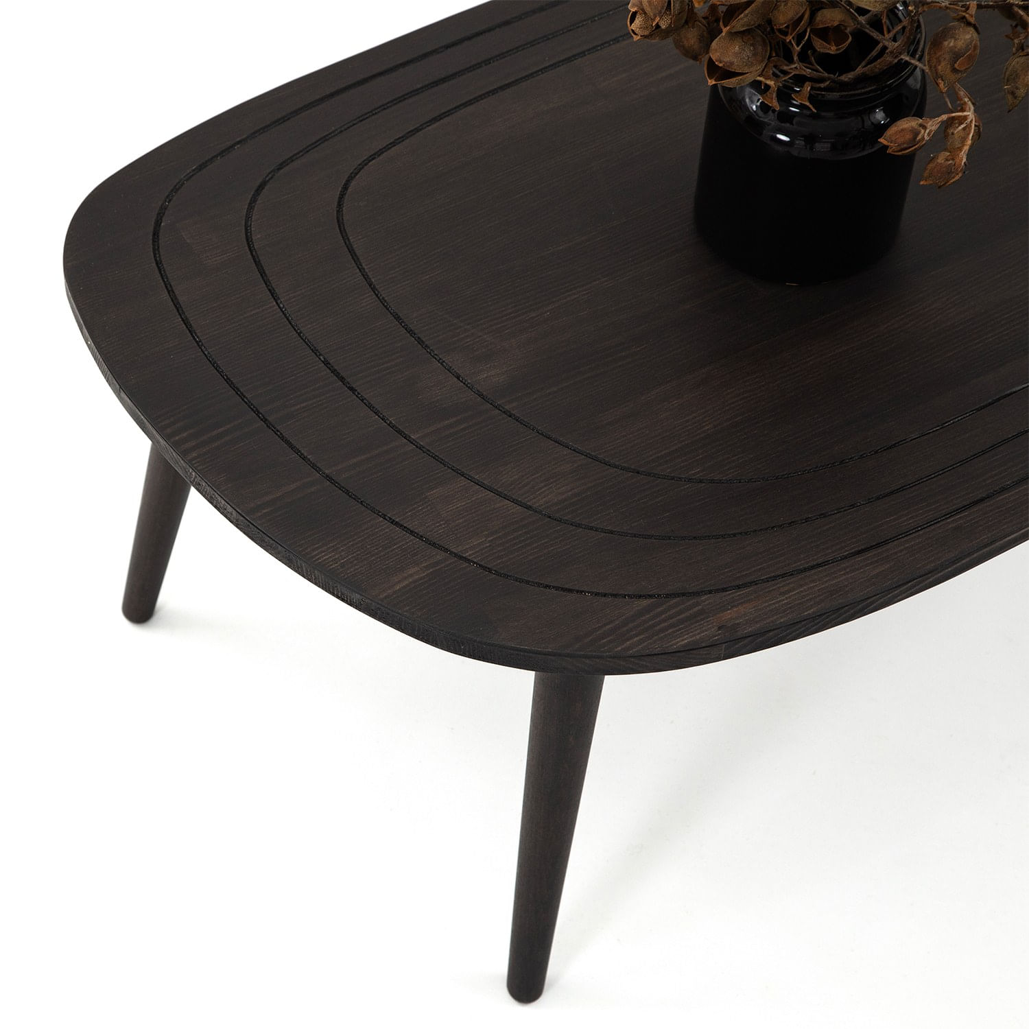 Masuta de cafea, Hanah Home, lemn de pin si fag, antracit, 115x50x38 cm — imaginea 6