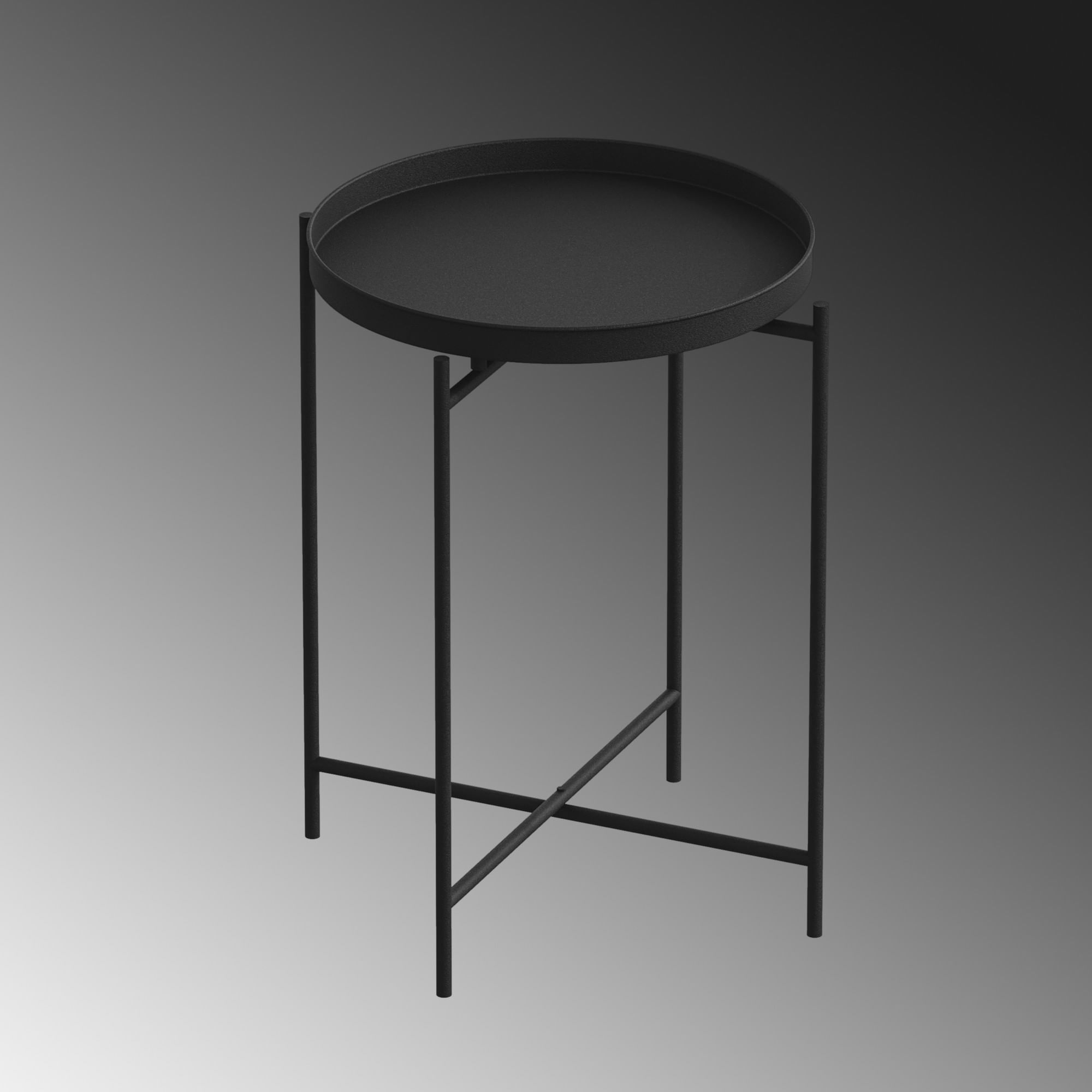 Masuta de cafea, Hanah Home, metal, negru, 46x46x56 cm, 491CRT1140 — imaginea 4