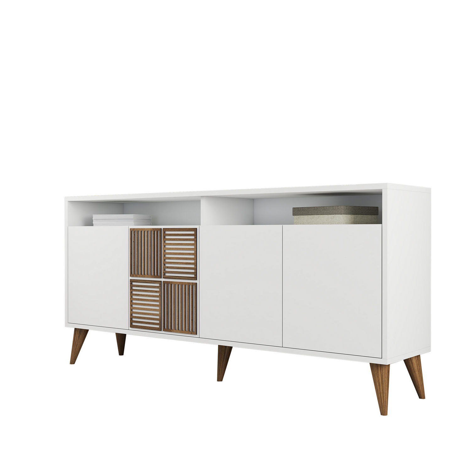 Consola, Hanah Home, pal melaminat, alb, 160x35x78 cm, 845HCT5335 — imaginea 2