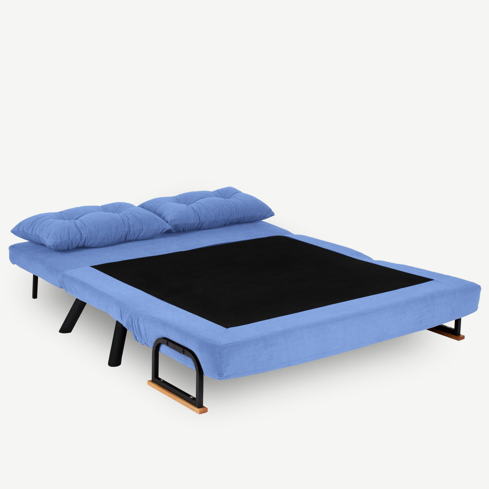 Canapea extensibila, Hanah Home, metal, albastru, 175x133 cm — imaginea 3